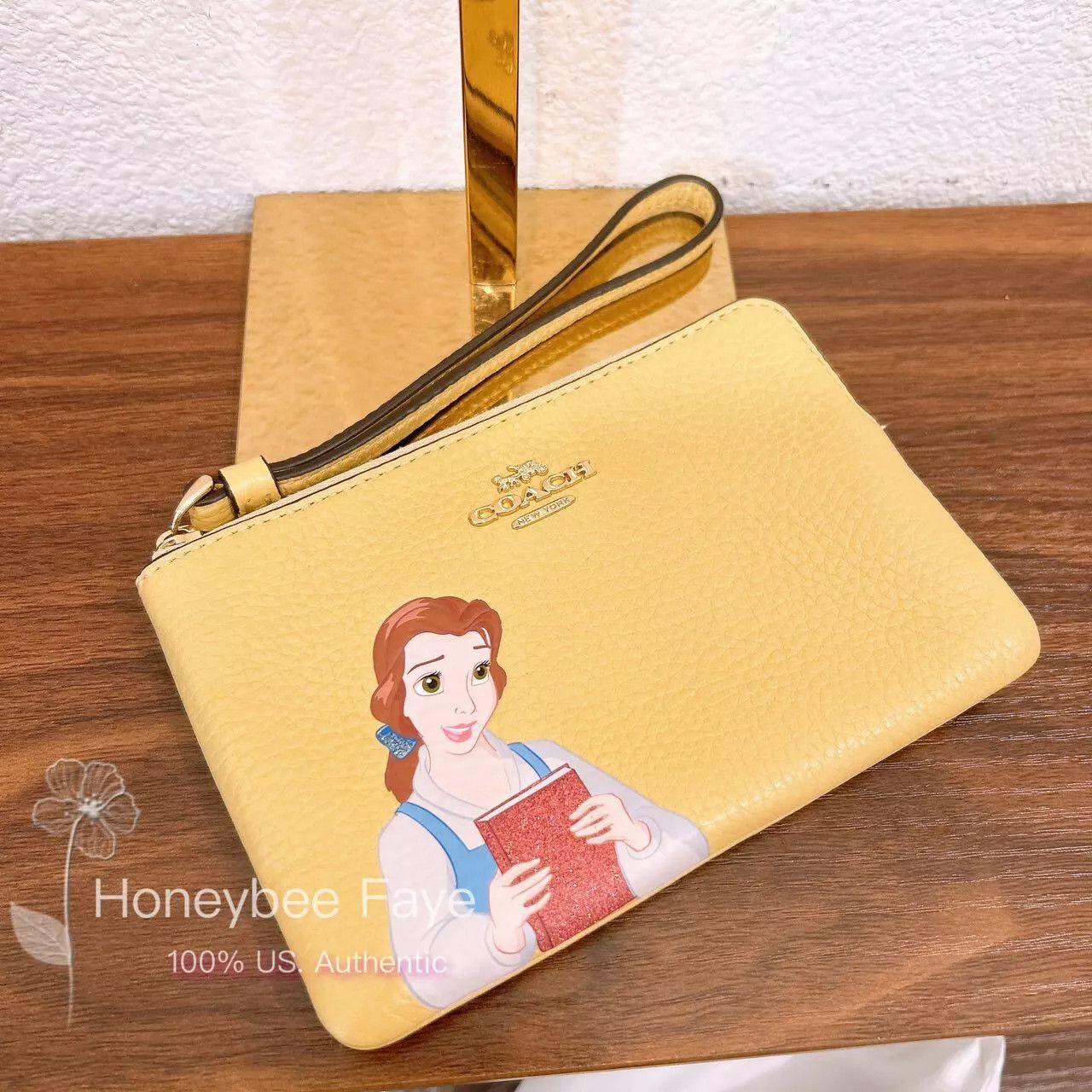 Coach Disney X Coach Corner Zip Wristlet With Belle C3363 Size ONE SIZE - 2 Thumbnail