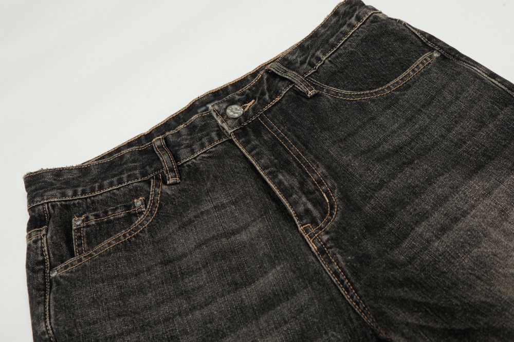 Vintage American high street retro casual washed distressed jeans Size US 32 / EU 48 - 3 Thumbnail
