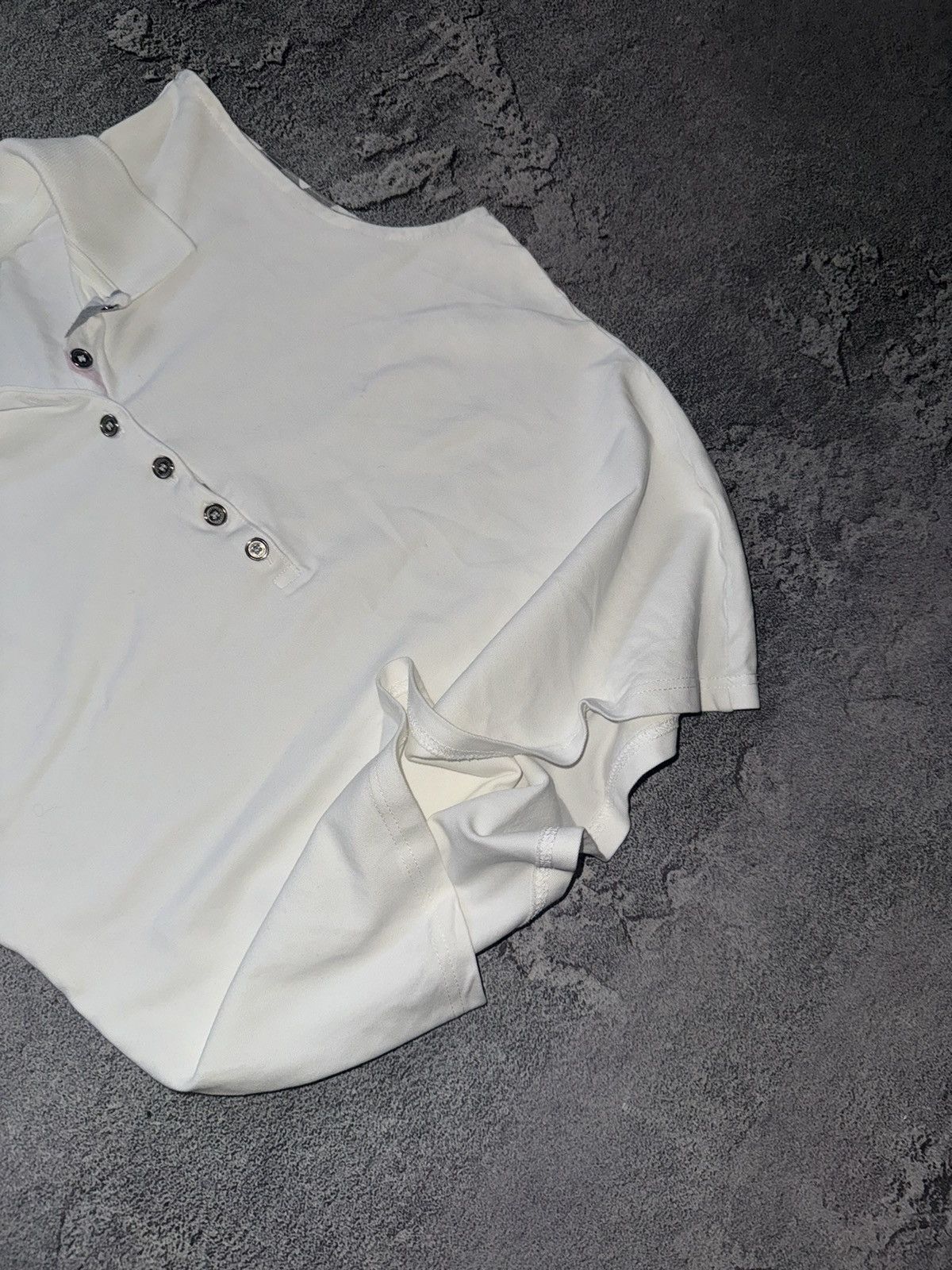 Burberry × Vintage Burberry XL Wmns white polo tank sleeveless tee T-shirt Size L / US 10 / IT 46 - 3 Thumbnail