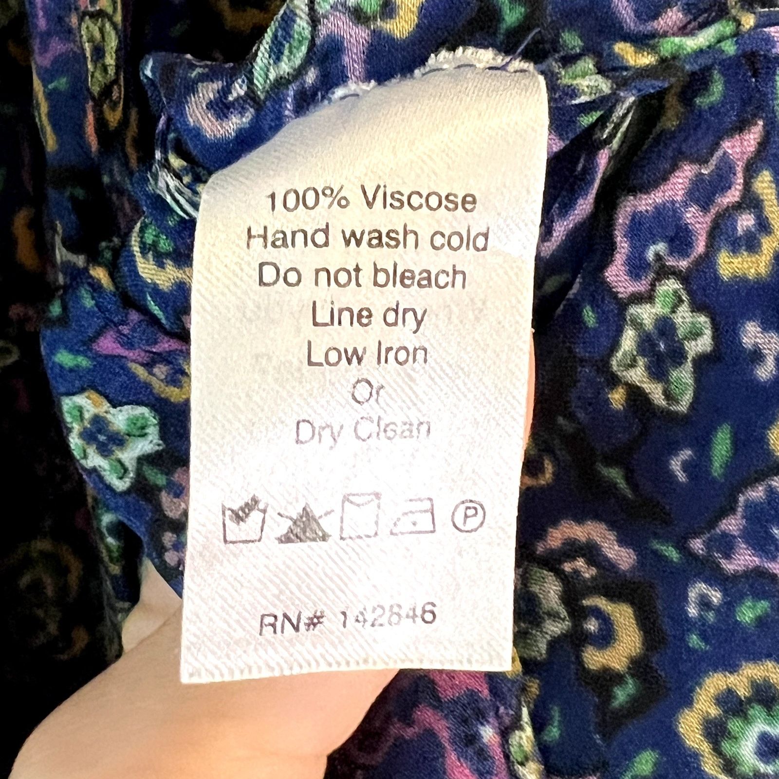 RHODE Rhode Gathered printed sateen maxi dress royal blue size S Size S / US 4 / IT 40 - 7 Thumbnail