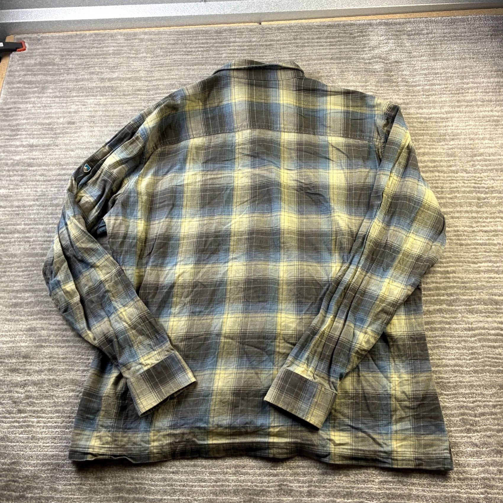 Vintage Kuhl Shirt Mens 2XL Green Plaid Dillingr Flannel Button-Up Long Sleeve Outdoor Casual Travel Workwear with Pockets Size US XXL / EU 58 / 5 - 2 Thumbnail
