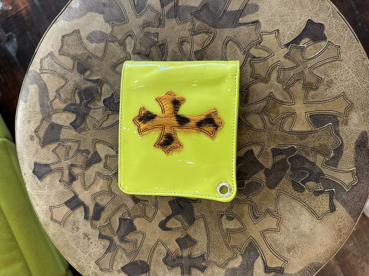 Chrome Hearts CHROME HEARTS 1/1 LIME GREEN CHEETAH LEOPARD CROSS WALLET Size ONE SIZE - 12 Thumbnail