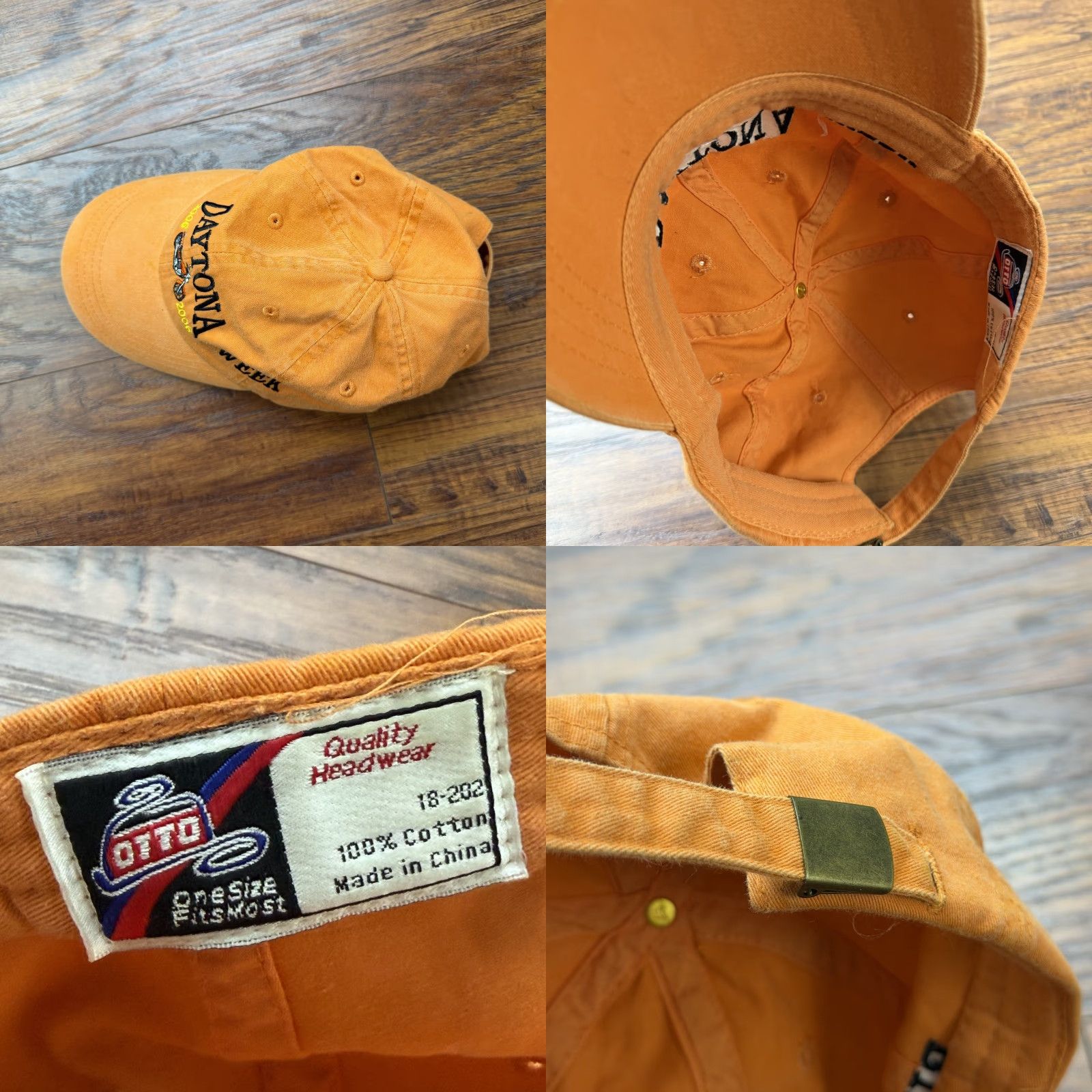 Vintage VINTAGE Otto Daytona Bike Week Hat Cap Strap Back Adult One Size Orange Cotton Baseball Cap Mens One Size Strap Back 2006 Size ONE SIZE - 8 Thumbnail