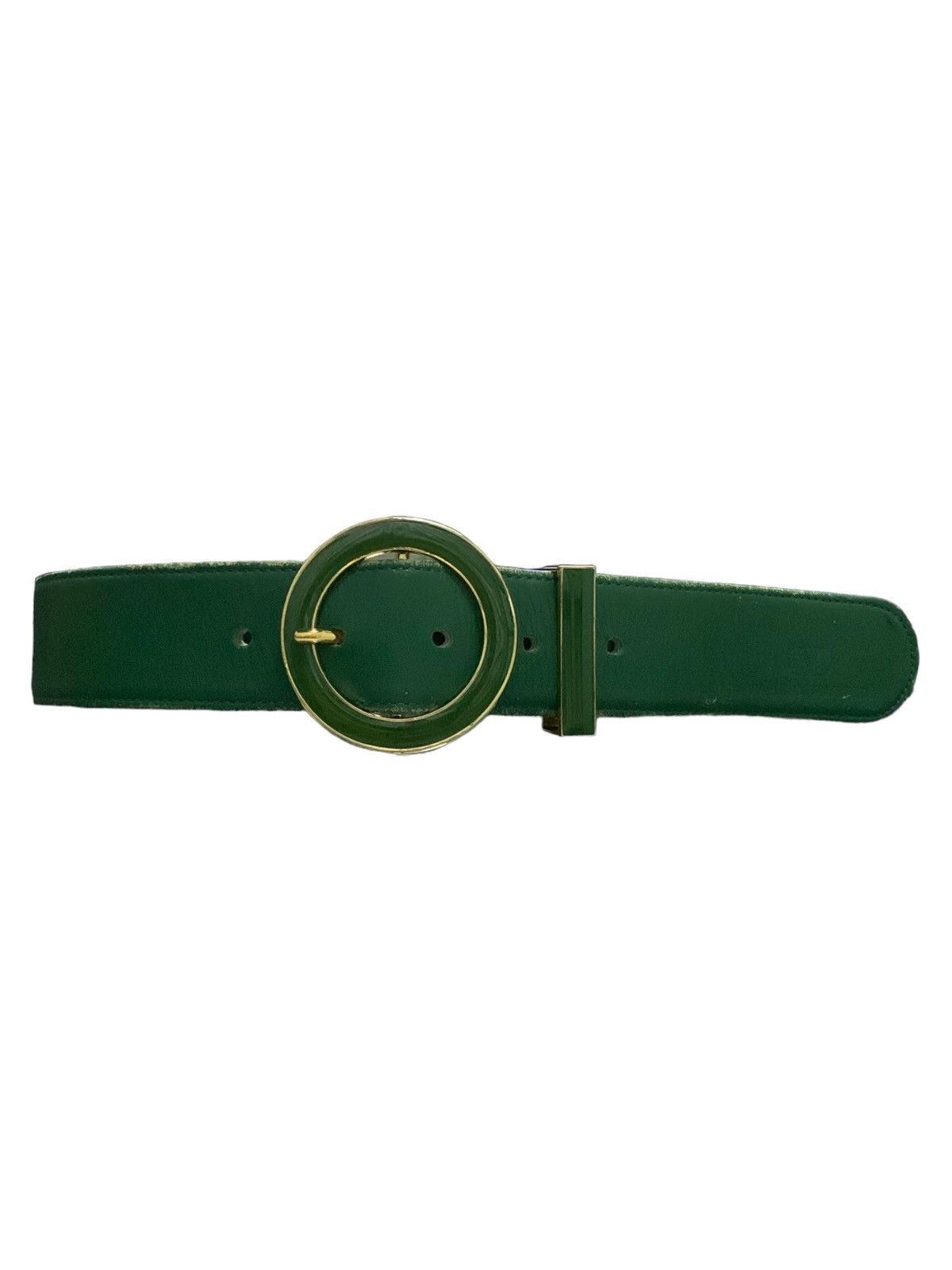 Valentino Valentino Garavani Oval Gold Pleated Leather Belt Size ONE SIZE - 3 Thumbnail