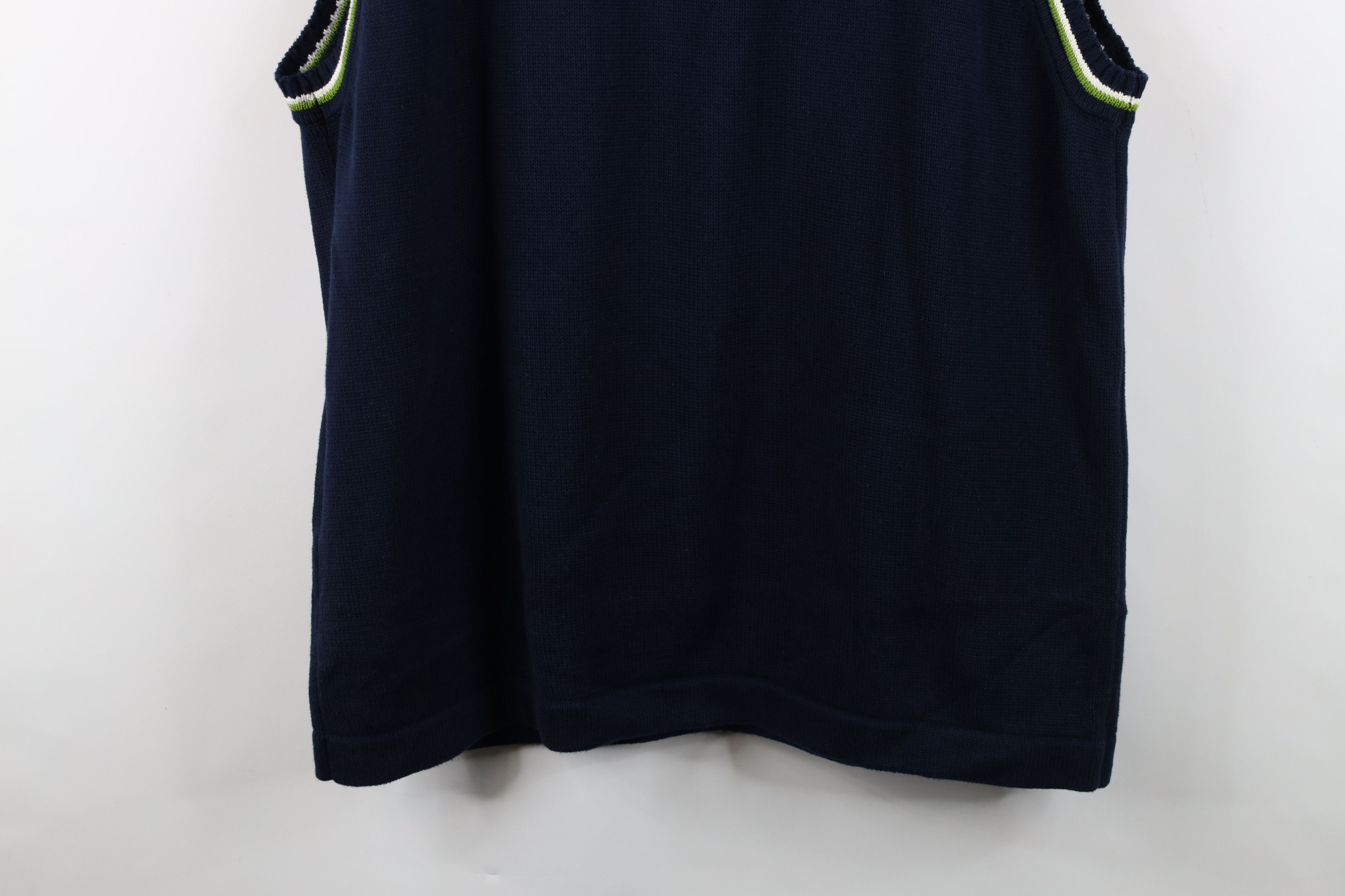 Gap Vintage 90s Gap Striped Cotton Knit V-Neck Sweater Vest Blue Size US XL / EU 56 / 4 - 9 Thumbnail
