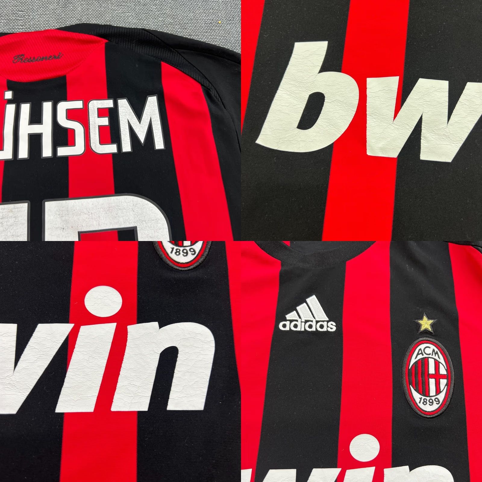 Adidas AC Milan 2008 2009 Home Football Jersey Mens Large Adidas Shirt Size US L / EU 52-54 / 3 - 8 Thumbnail