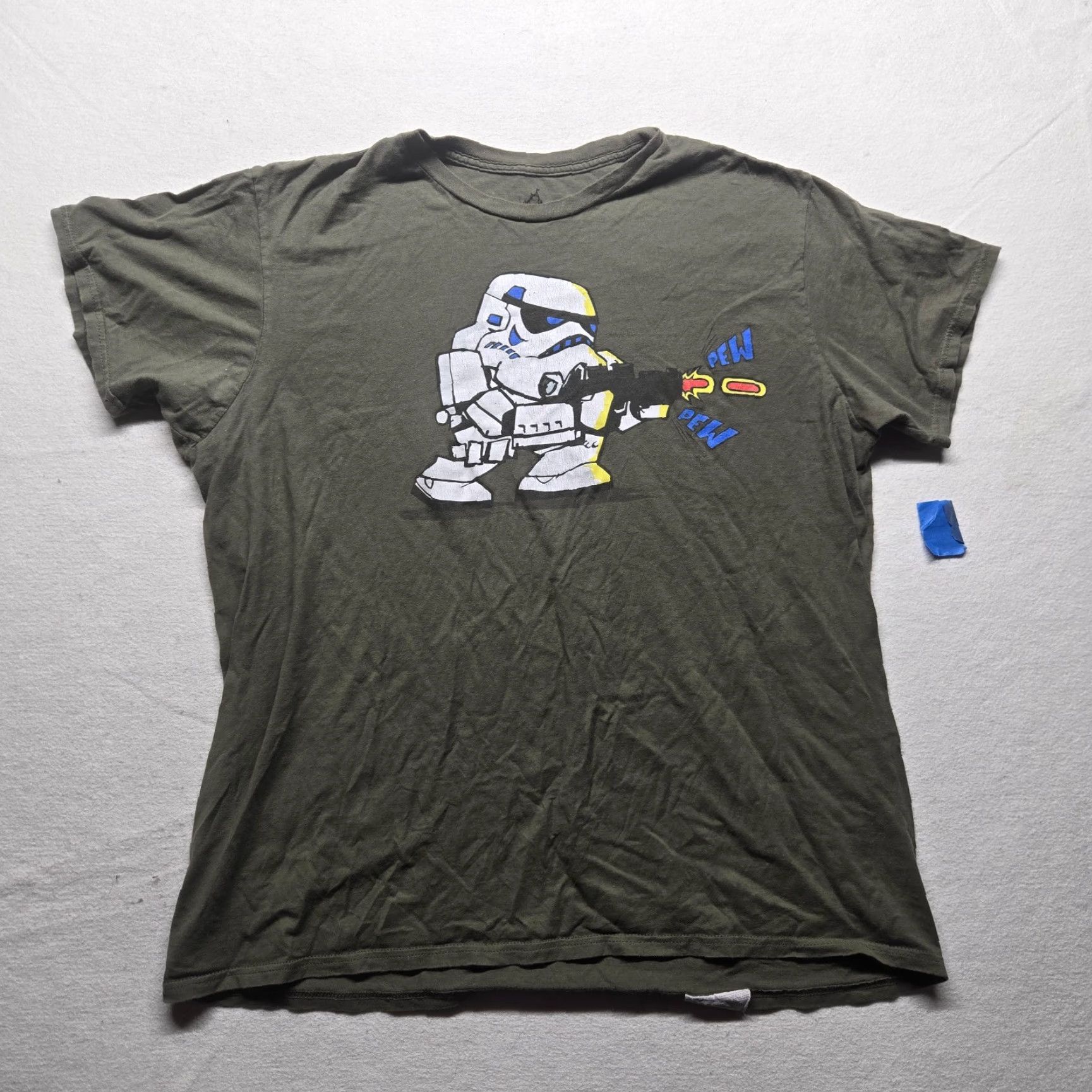 Hanes Disney Star Wars Stormtrooper Graphic T-Shirt Men’s XL Cotton Short Sleeve Gray/Brown Size US XL / EU 56 / 4 - 2 Thumbnail