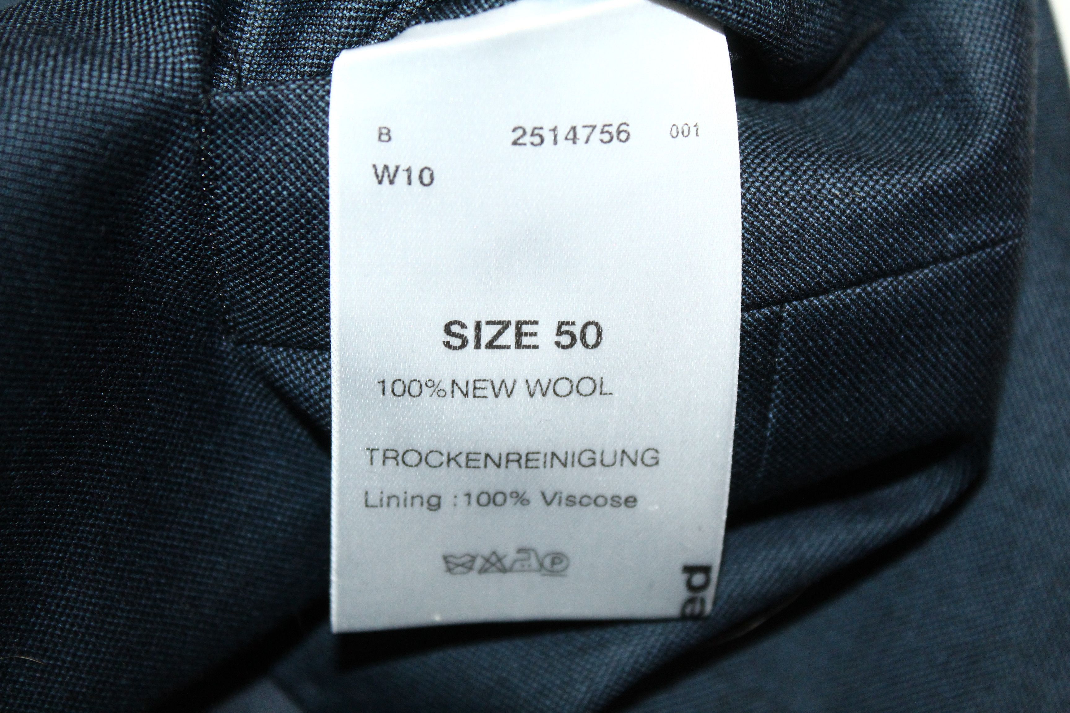 SCABAL Scabal Classic Fit Formal Solid Navy Blue New Wool Waistcoat Size 50S - 8 Thumbnail