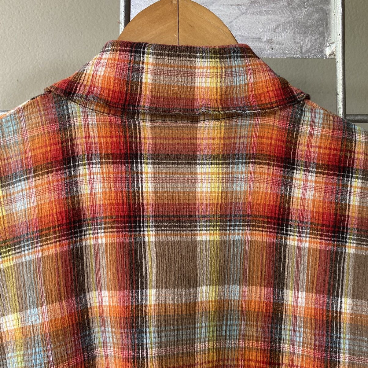Tsumori Chisato Tsumori Chisato Brown Red Plaid Button Shirt Size XS / US 0-2 / IT 36-38 - 10 Thumbnail
