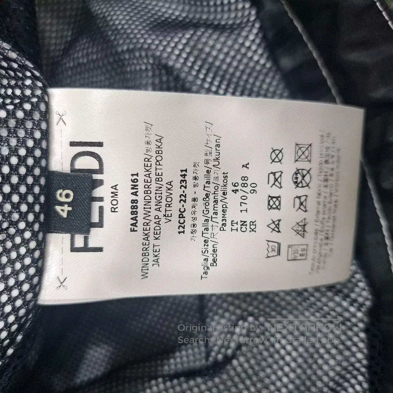 Fendi FENDI SS23 Ink Effect Zip Hooded Jacket. Size US L / EU 52-54 / 3 - 6 Thumbnail