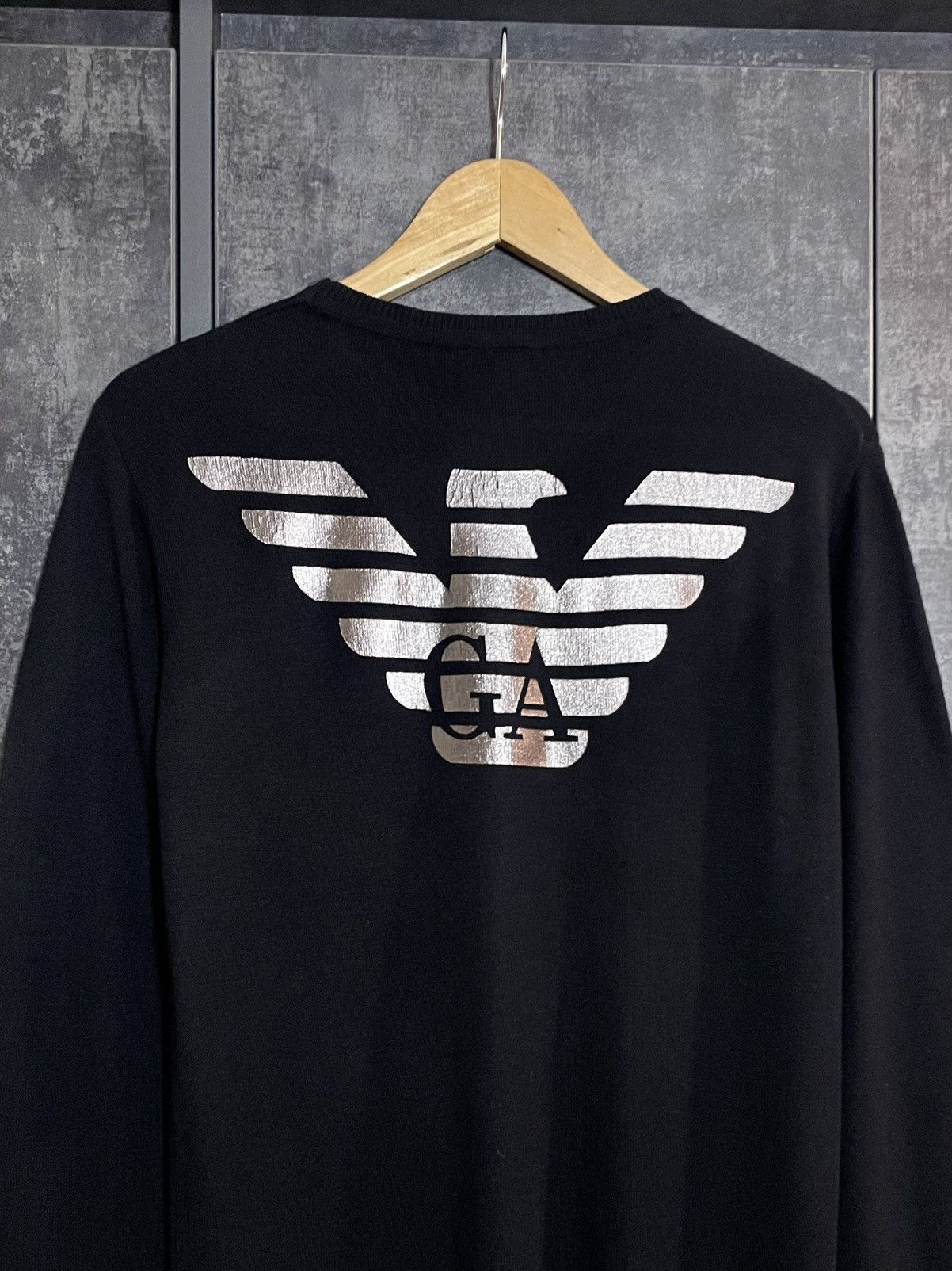 Emporio Armani Vintage Emporio Armani Big Logo Long Sleeve y2k dolce ysl Size US S / EU 44-46 / 1 - 2 Thumbnail