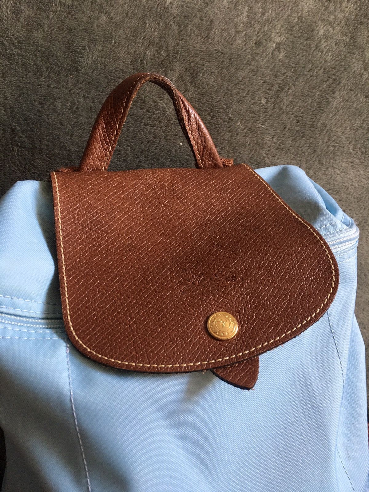 Longchamp Longchamp Le Pliage Blue Nylon Backpack Bag Size ONE SIZE - 5 Thumbnail
