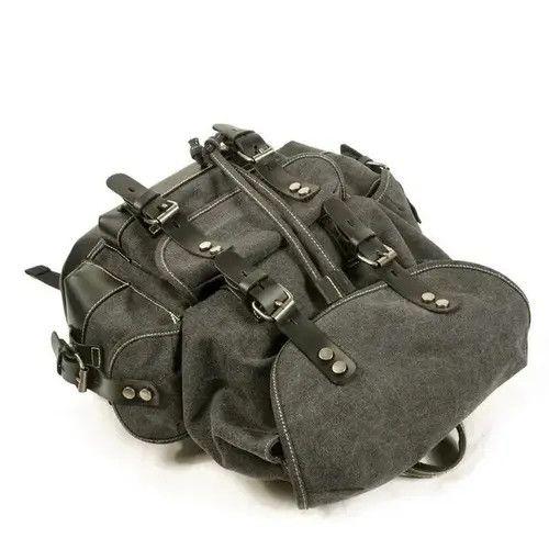 Handmade × Japanese Brand Bag Vintage Outdoor Travel Canvas Leather Backpack Size ONE SIZE - 3 Thumbnail