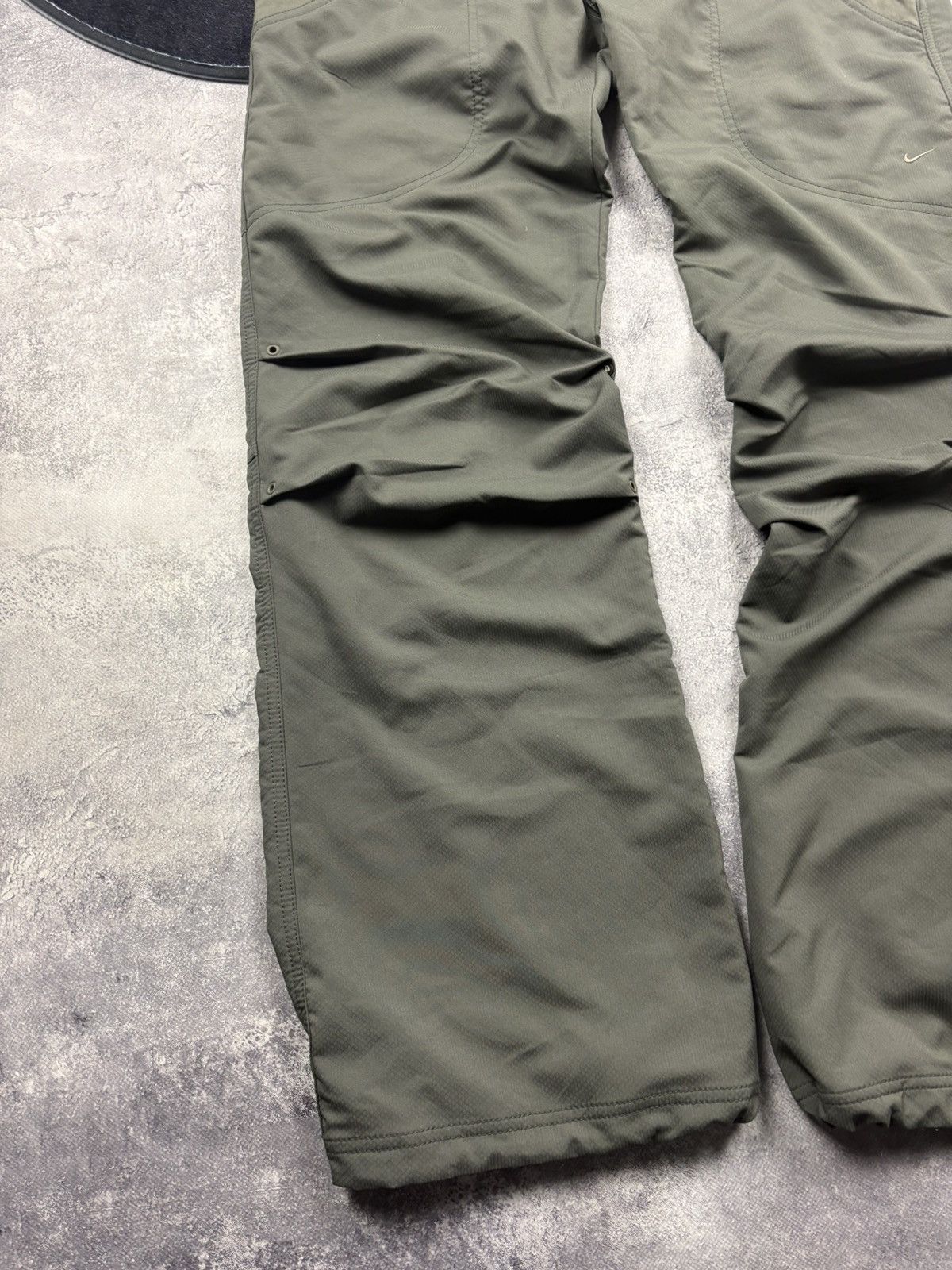Nike NIKE Vintage Navy Green Baggy Pants onDrawstrings Streetwear Size 32" / US 10 / IT 46 - 4 Thumbnail