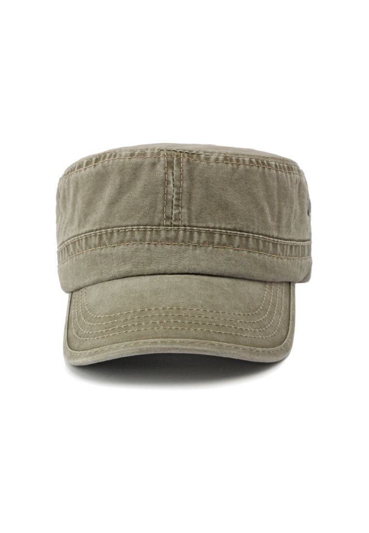 Other Khaki Japanese Flat Top Military Hat Size ONE SIZE - 1 Thumbnail