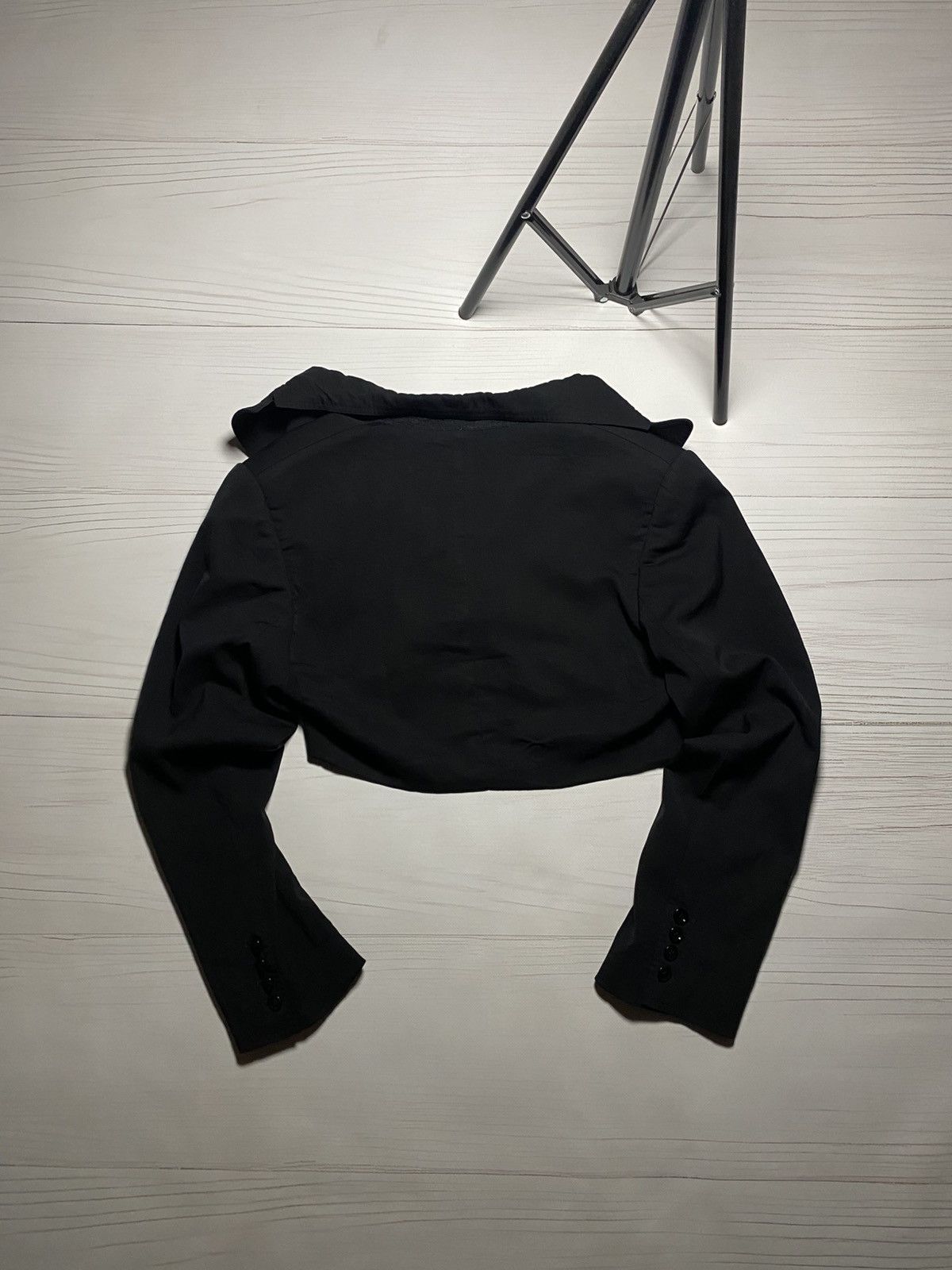 Dolce & Gabbana Dolce & Gabbana Double- breasted cropped black blazer Size L / US 10 / IT 46 - 2 Thumbnail