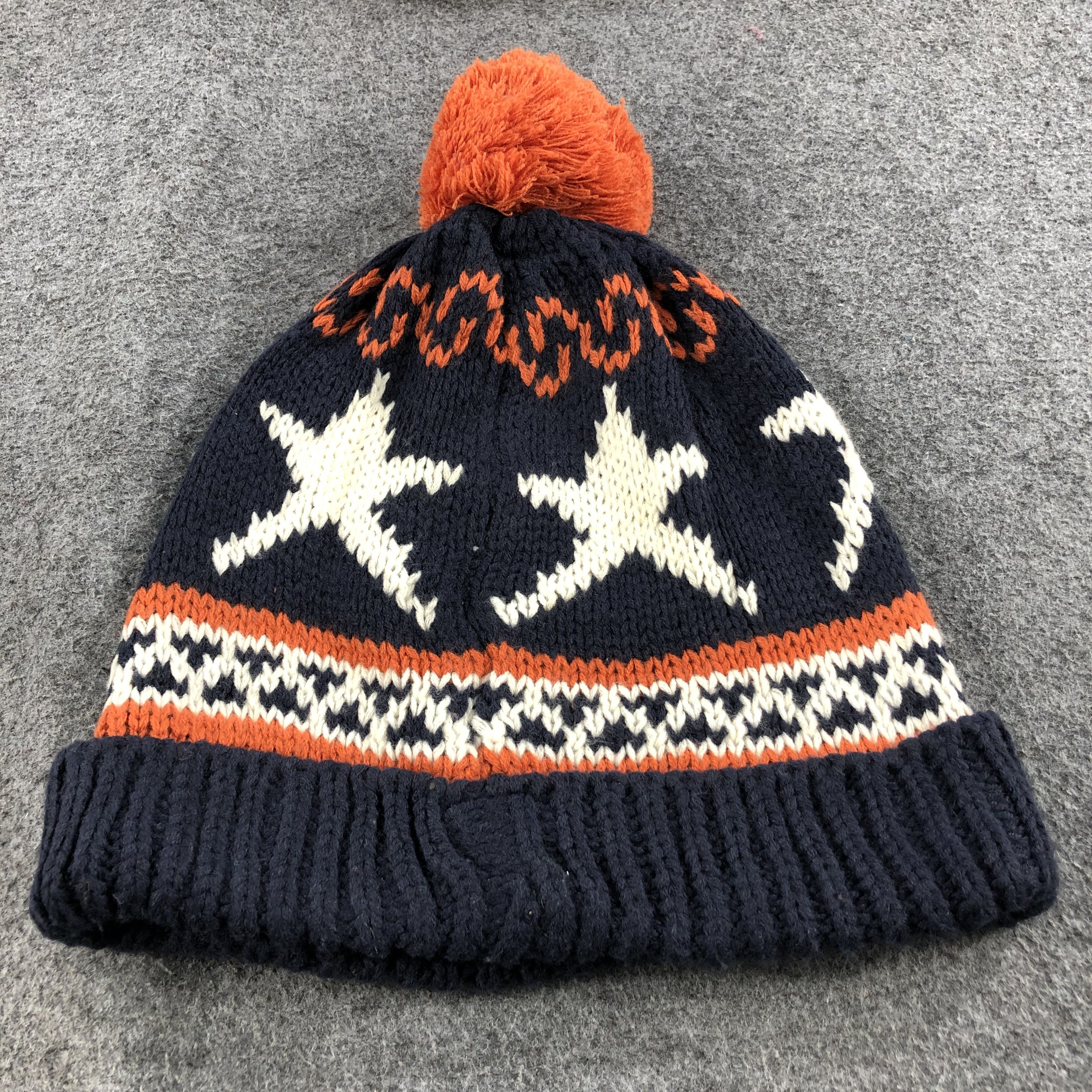 Vintage Unknown Stars Bobble Beanie Snowcap Snow Hat B300 Size ONE SIZE - 4 Thumbnail