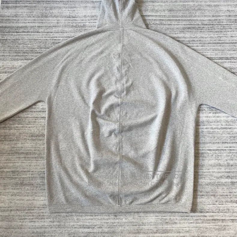 Balenciaga Balenciaga Grey Small Logo Drawstring Hooded Sweatshirt Size US XS / EU 42 / 0 - 2 Thumbnail