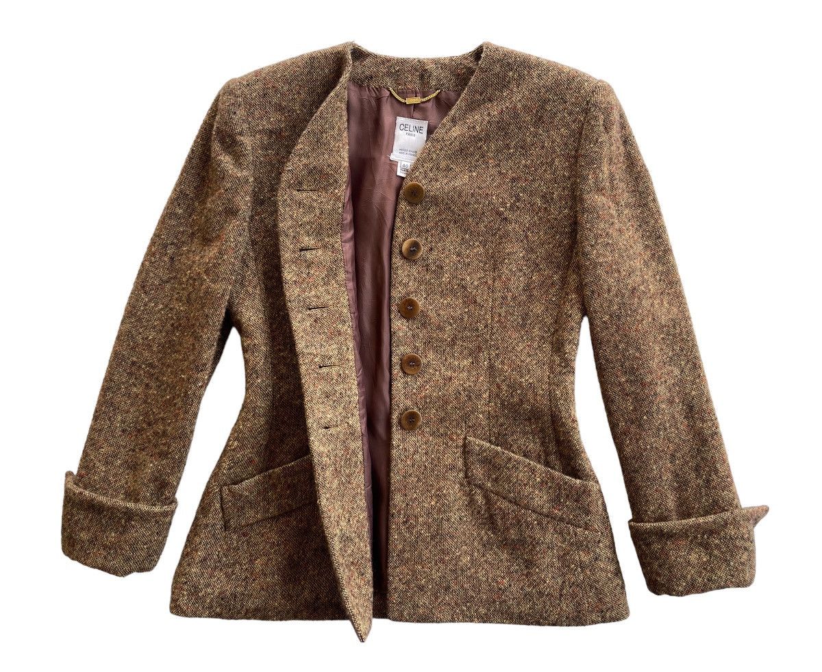 Celine Celine Luxury Wool Tweed Coats Size M / US 6-8 / IT 42-44 - 3 Thumbnail