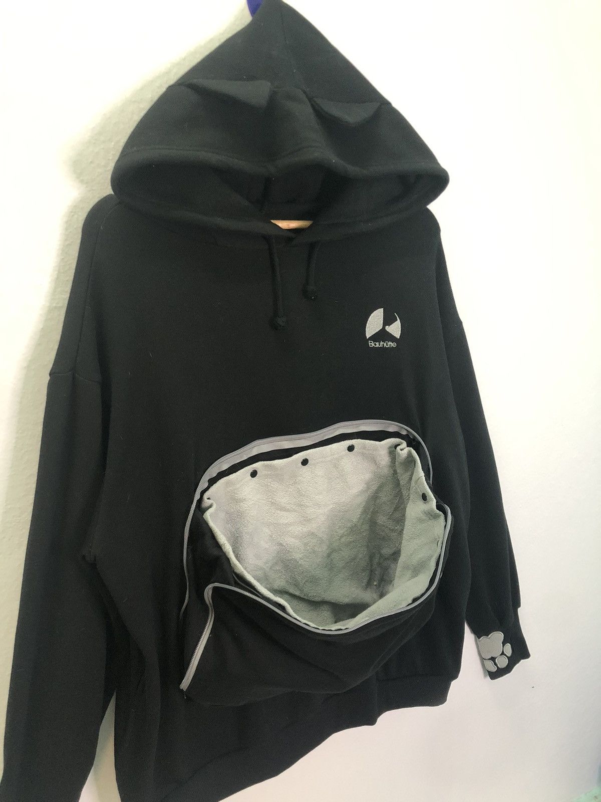 Japanese Brand × The Game × Vintage Bauhutte Gaming Hoodie With Cat Pouch Size US L / EU 52-54 / 3 - 8 Thumbnail