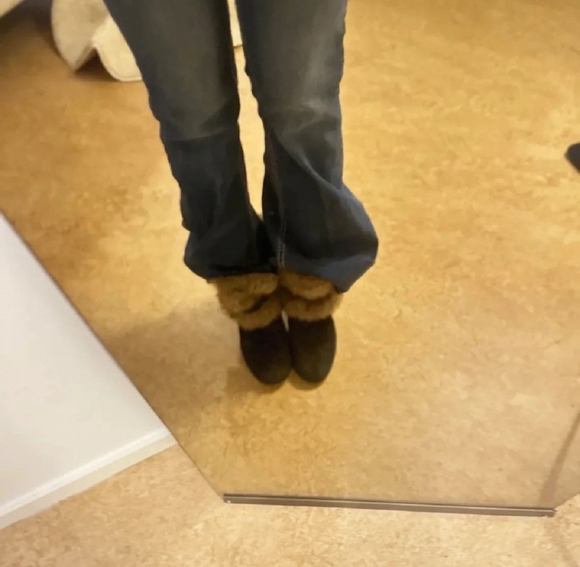 Other Vintage Faux Fur Buckle Wedge Boots Size US 5 / IT 35 - 4 Thumbnail