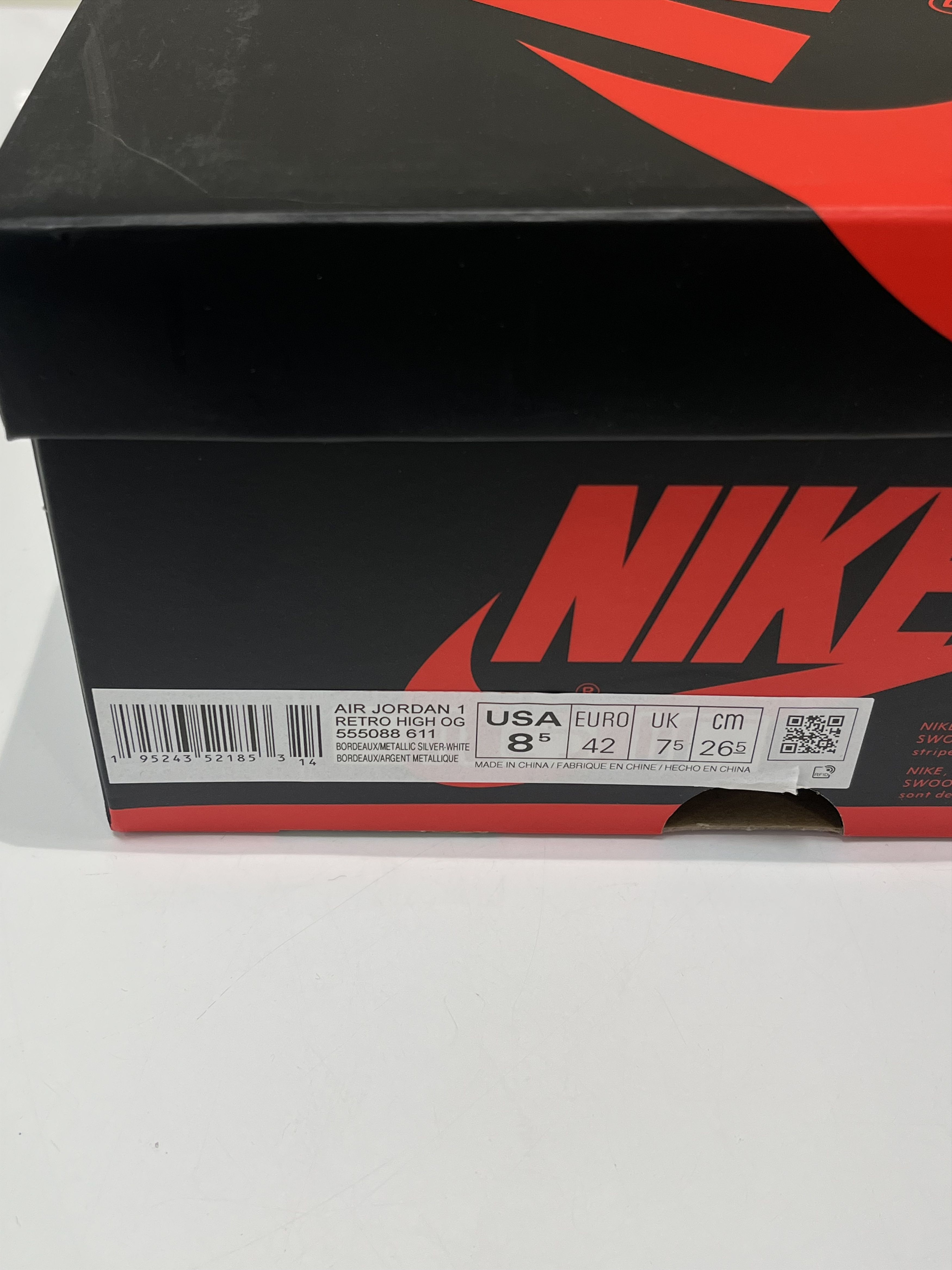 Nike Air Jordan 1 Retro High OG Boudeaux Size US 8.5 / EU 41-42 - 7 Thumbnail