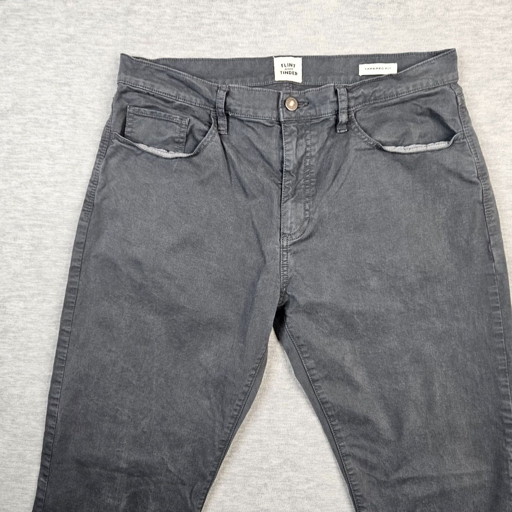 Flint And Tinder Flint and Tinder Pants Men’s Gray Canvas Straight Leg Size 34 Size US 34 / EU 50 - 4 Thumbnail