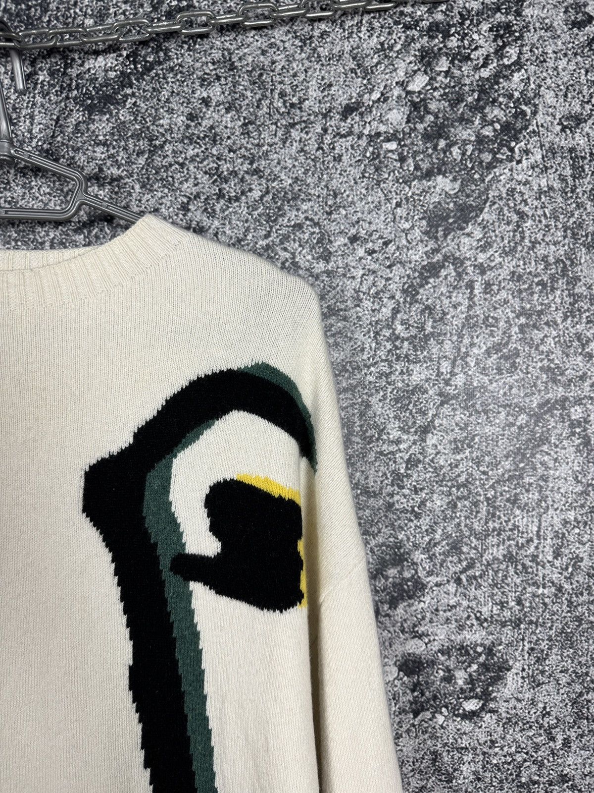 Lacoste Lacoste L!VE Patterned Knit Sweater Wool Pullover Size 40 Size S / US 4 / IT 40 - 2 Thumbnail