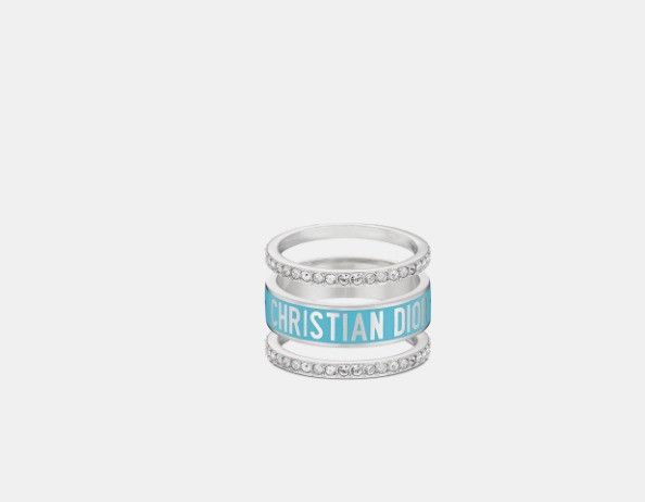 Dior o1w1db11224 Size: OS / Ring Set in Silver & Blue Size ONE SIZE - 2 Thumbnail