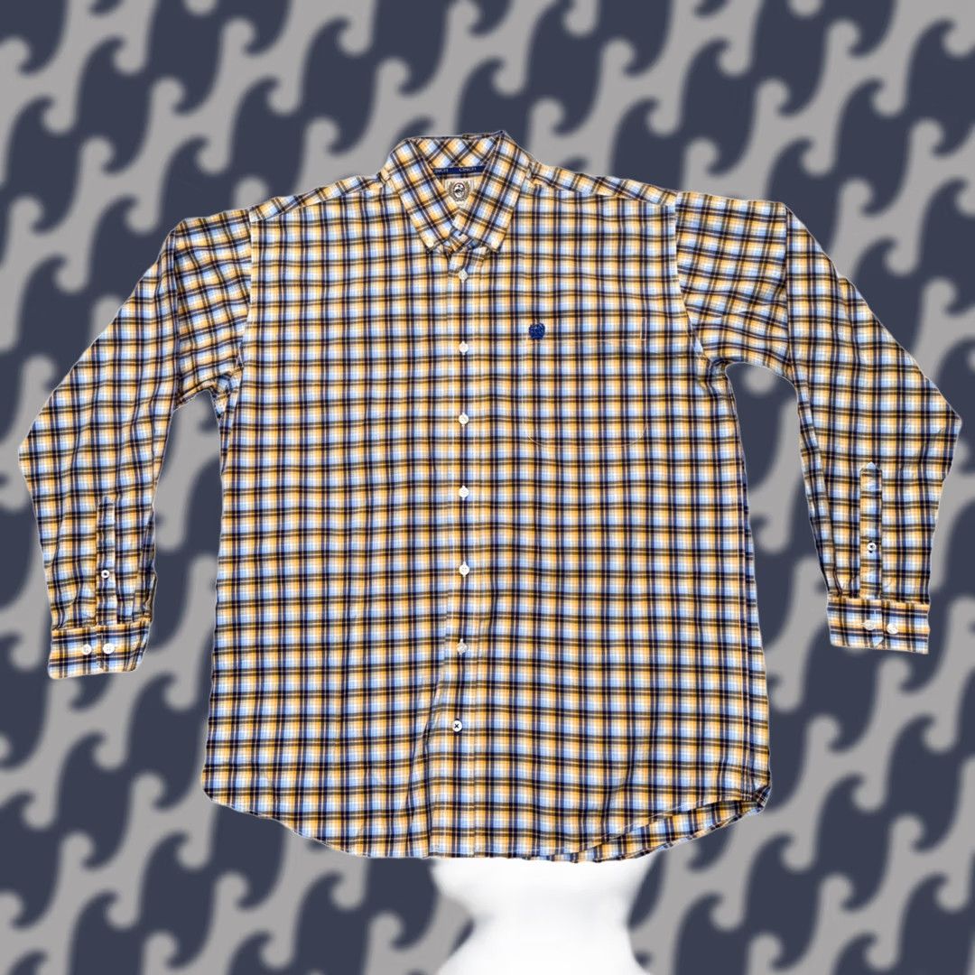Vintage Cinch Shirt Men’s Medium Blue Yellow Plaid Button Up Long Sleeve Western Cowboy Shirt Size US M / EU 48-50 / 2 - 1 Thumbnail