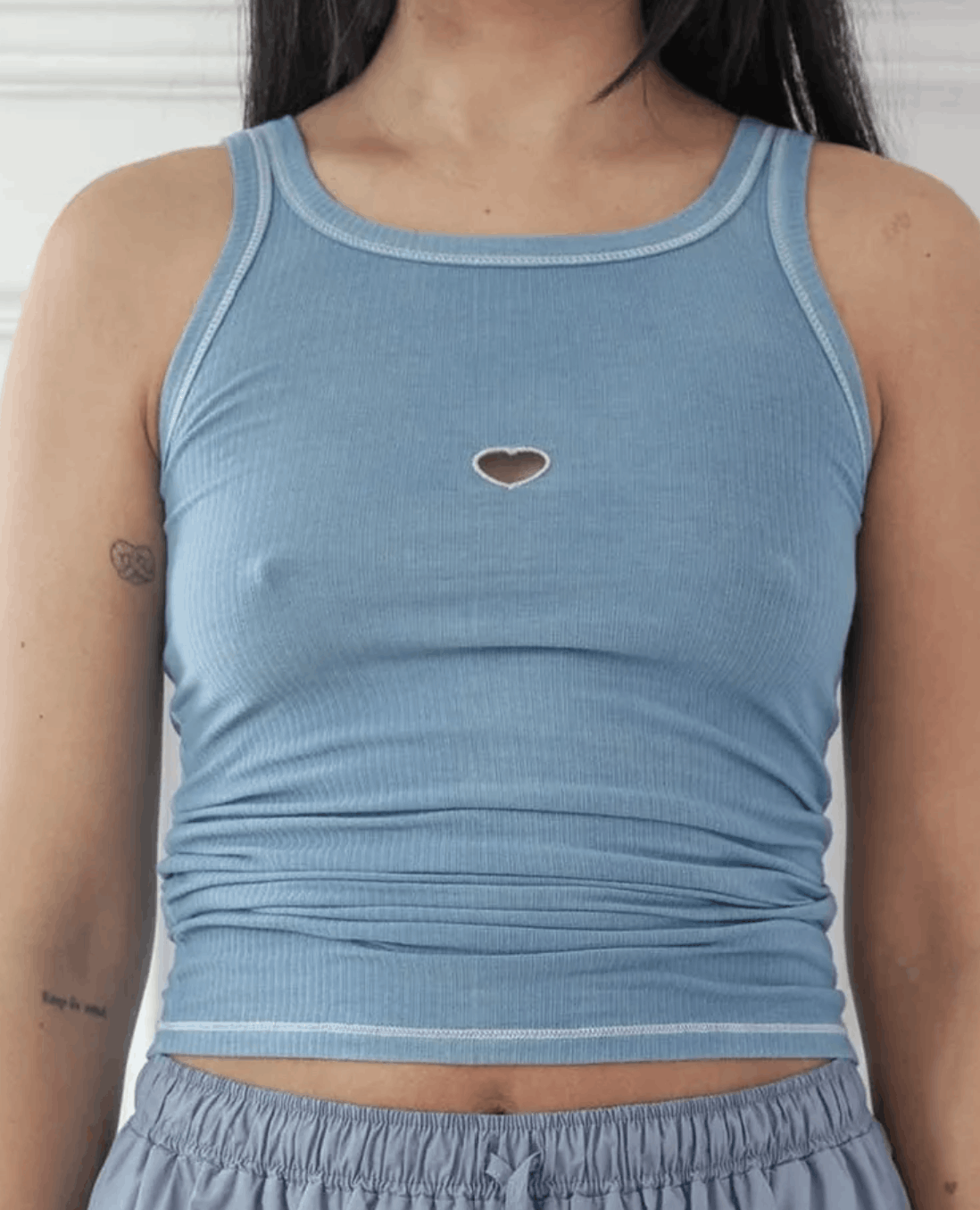 Baserange Baserange Cotton Rib Heart Tank Size L / US 10 / IT 46 - 2 Thumbnail