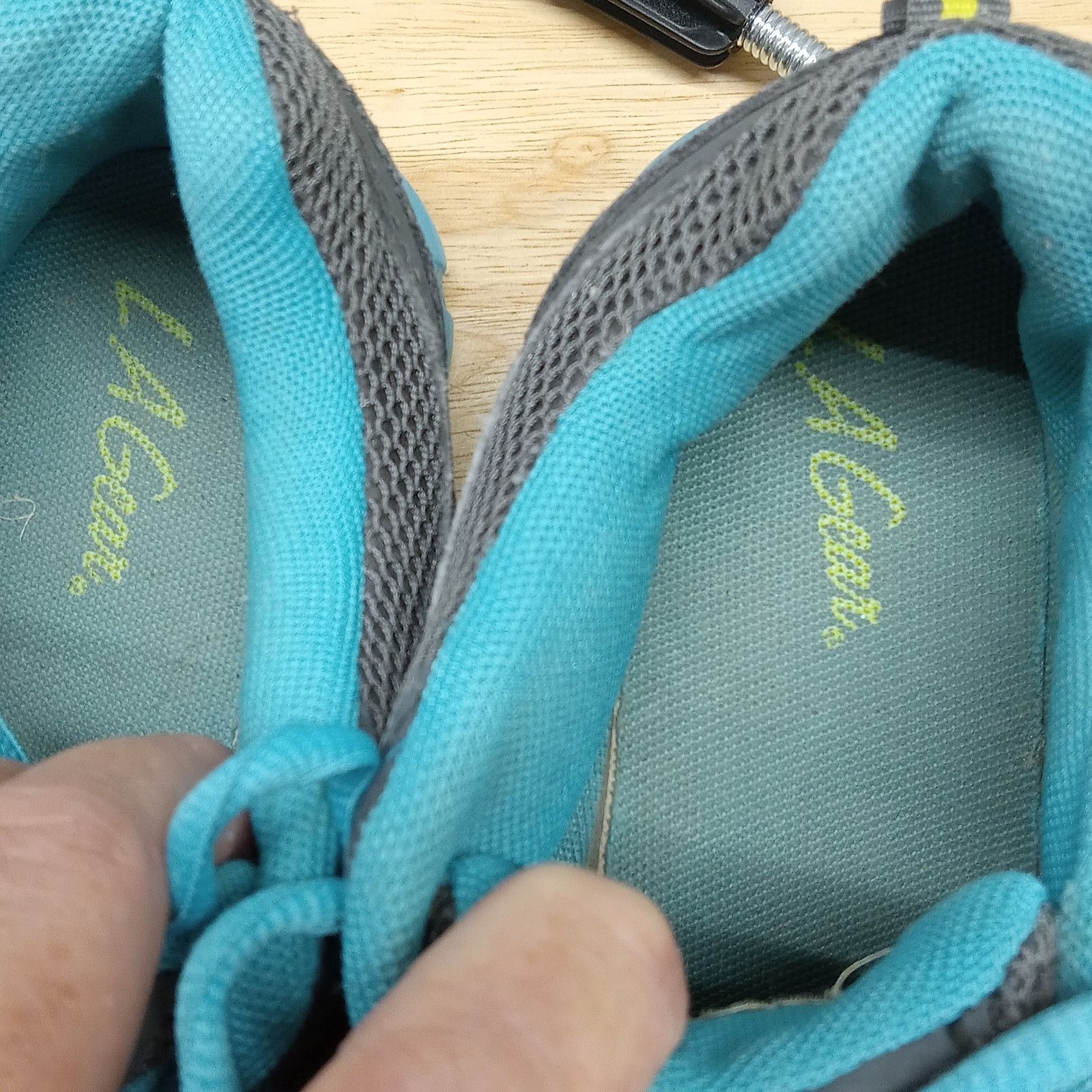 La Gear LA Gear Sneakers 8 Leather Uppers Shannon Blue Neon Yellow Size US 8 / IT 38 - 5 Thumbnail