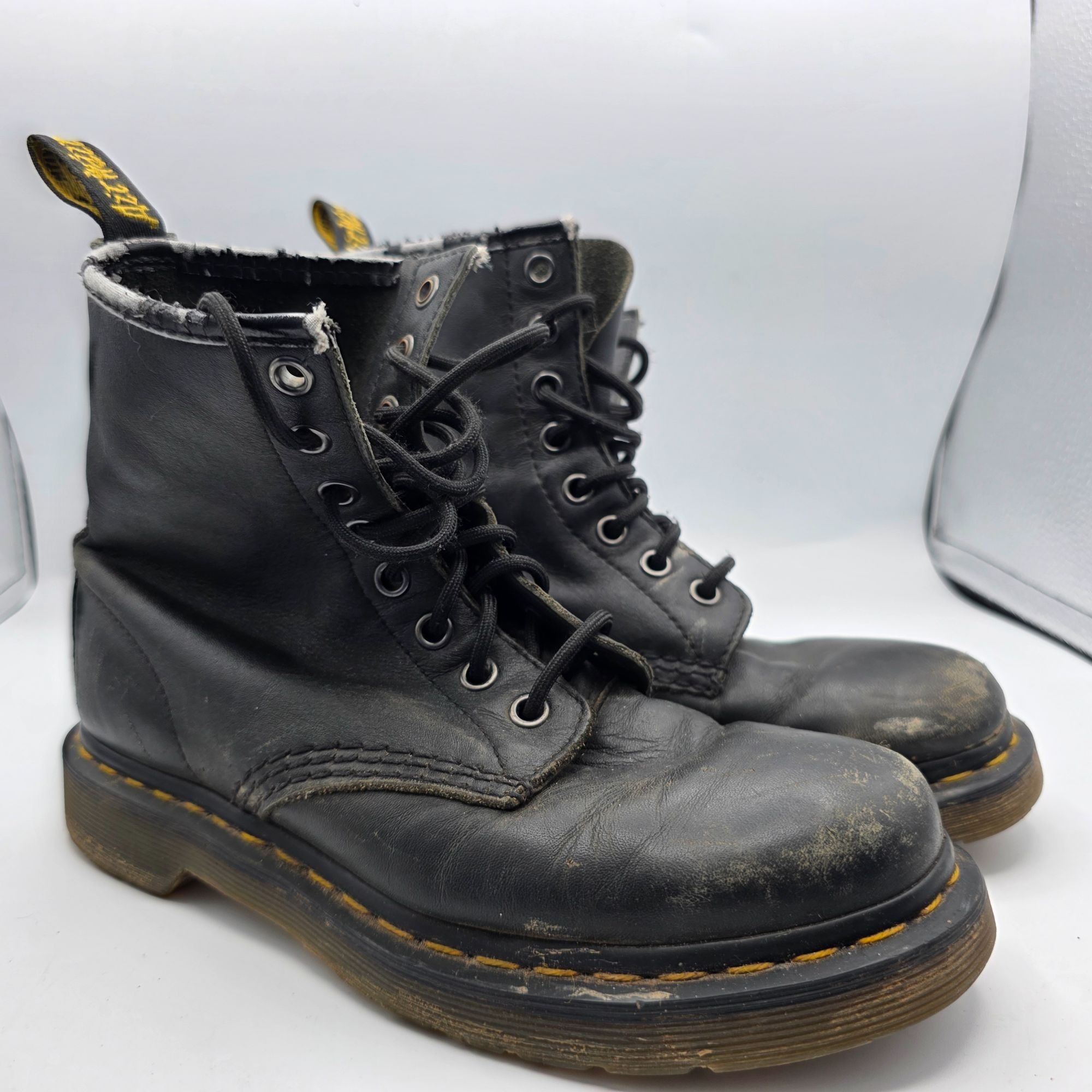 Dr. Martens Dr. Martens Womens Size 6 Black Leather Combat Boots Casual Size US 6 / IT 36 - 1 Thumbnail