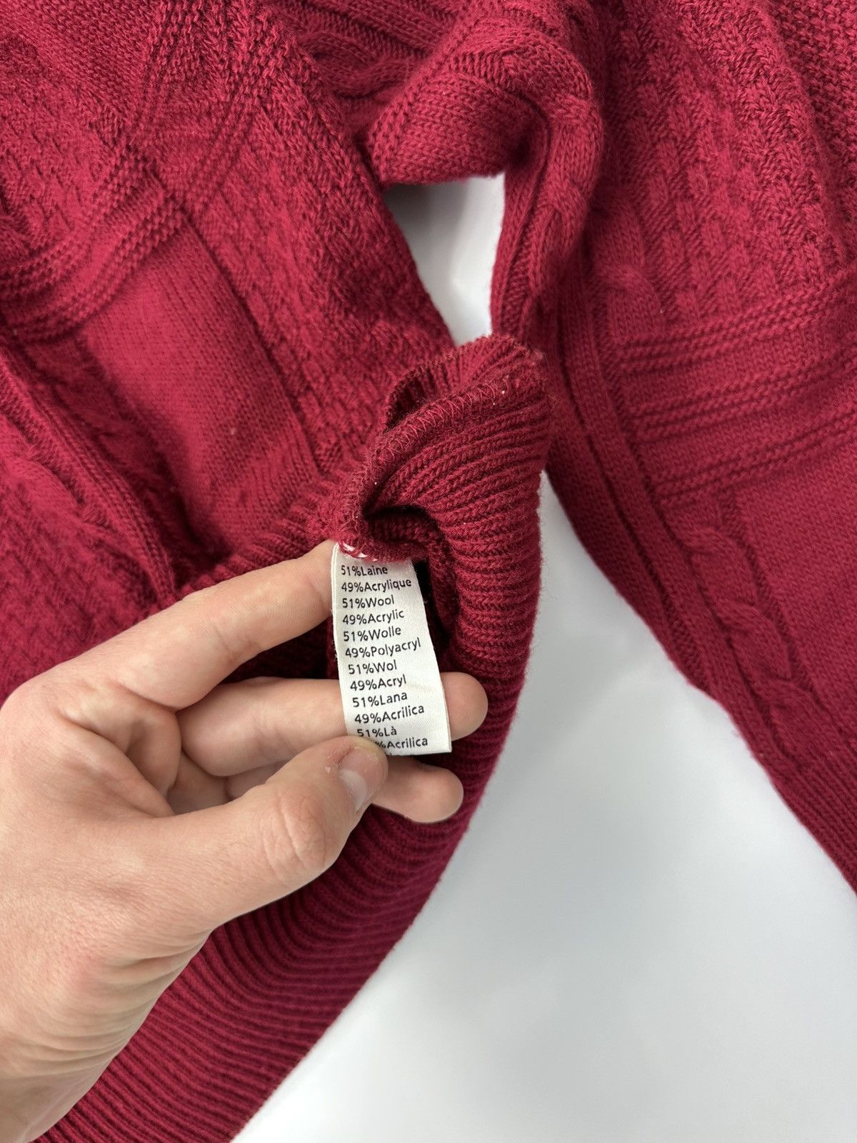 Lacoste Lacoste Casual Knit Sweater Logo Red Size US L / EU 52-54 / 3 - 9 Thumbnail