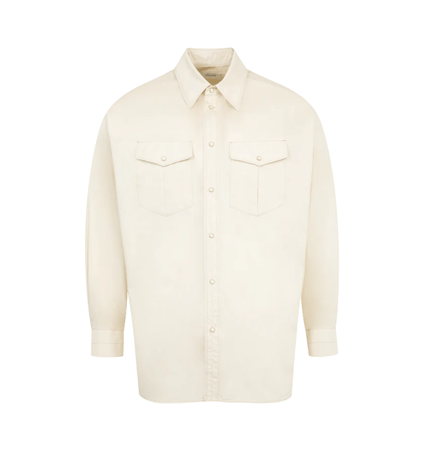 Lemaire o1h1sh11225 Western Shirt in White Size US M / EU 48-50 / 2 - 1 Thumbnail