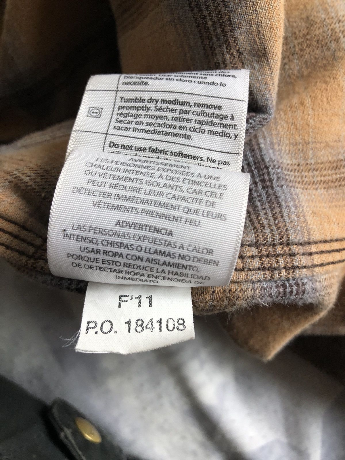 Carhartt × Vintage Vintage Carhartt S296 DKB Flannel-Lined Canvas Shirt-Jacket Size US XL / EU 56 / 4 - 13 Thumbnail
