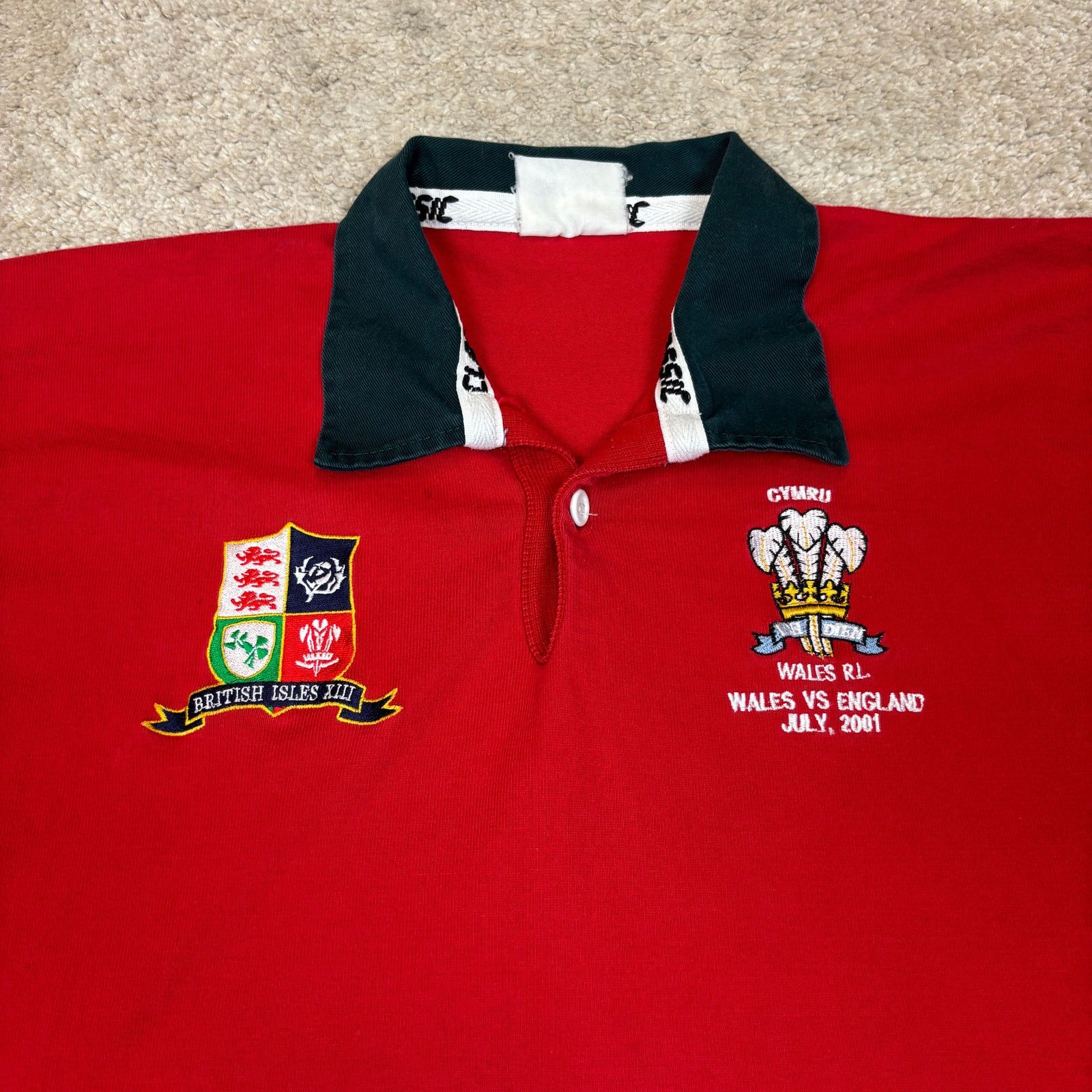 Vintage VTG British Isles XIII Wales RL v England Rugby Shirt Mens L Size US L / EU 52-54 / 3 - 3 Thumbnail