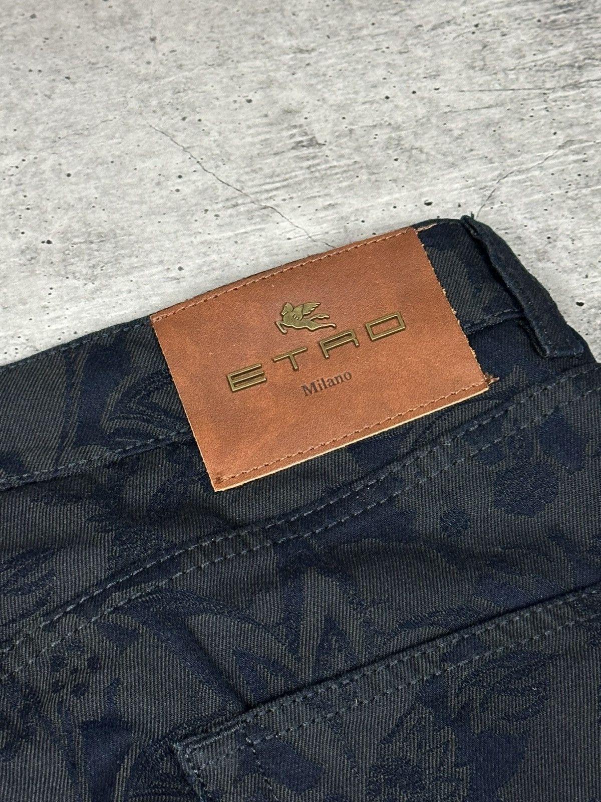 Etro Etro Jacquard Jeans Slim Fit Blue Men’s Size 34 Size US 34 / EU 50 - 21 Thumbnail