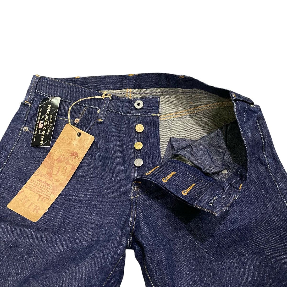 Polo Ralph Lauren 🔥DEADSTOCK🔥 Polo Jeans Co. Ralph Lauren Raw Denim Jeans 15oz Size US 30 / EU 46 - 11 Thumbnail