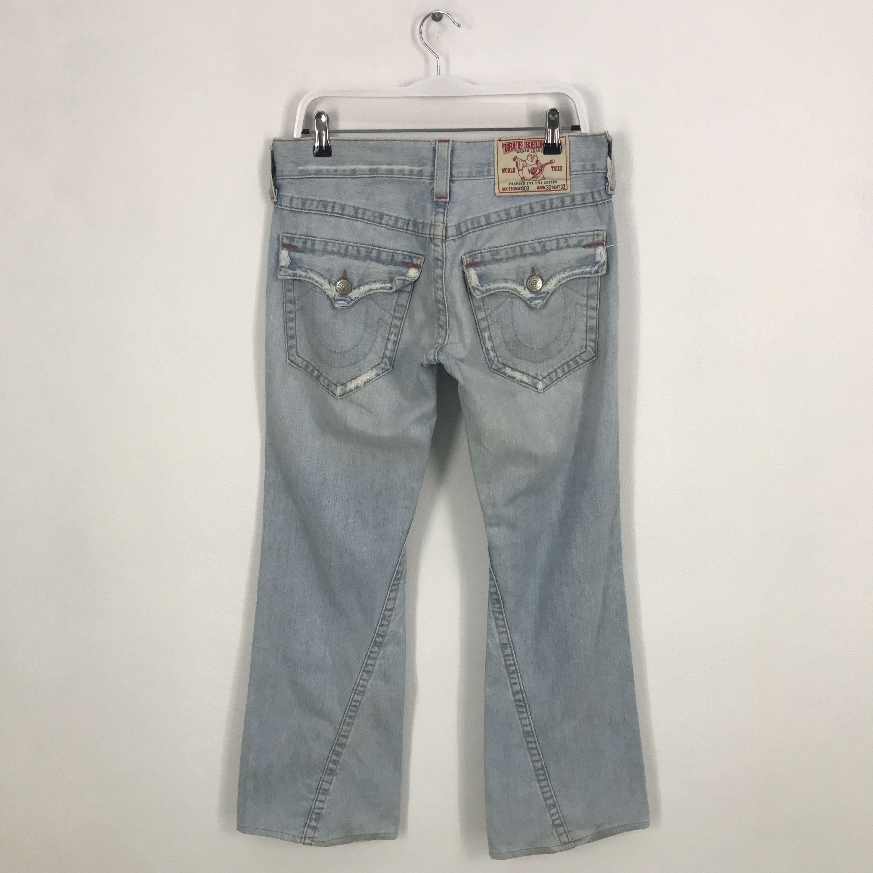 Rare True Religion distressed Light wash denim pants