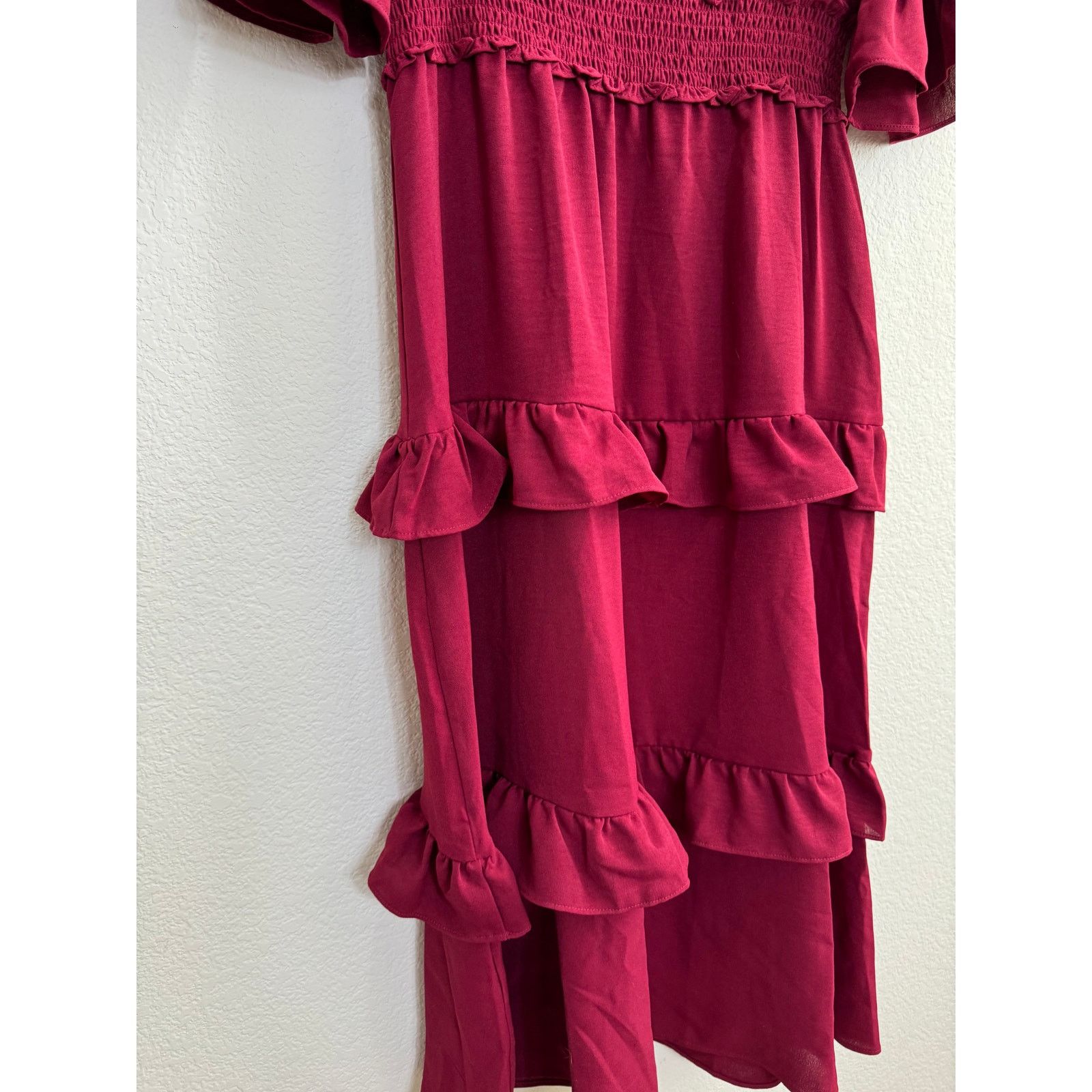 Other NWOT Women's Red V-Neck Ruffle Boho Cottagecore Dress M Size M / US 6-8 / IT 42-44 - 8 Thumbnail