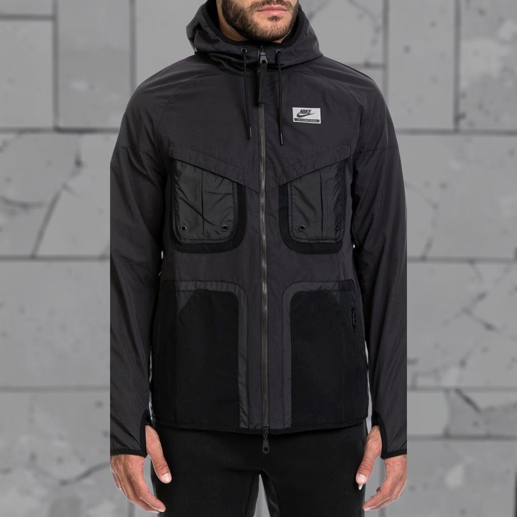 Nike Nike Windrunner Jacket XL Black Hooded Windbreaker Mens Adults Regular Zip Active Coat Size US XL / EU 56 / 4 - 1 Thumbnail