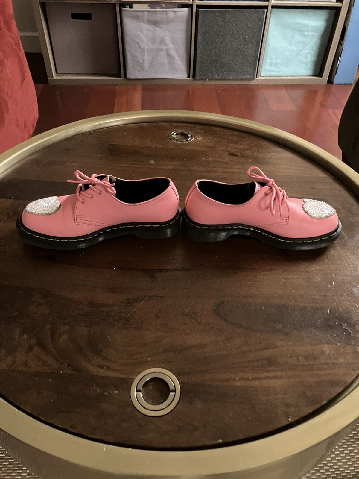 Dr. Martens Dr. Martens 1461 Sequin Heart Pink Red Women’s Size 7 Boots Size US 7 / IT 37 - 3 Thumbnail