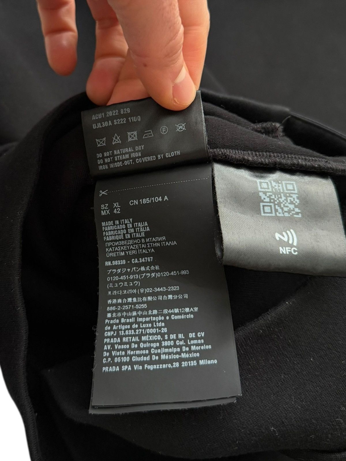 Prada 2022 Fleece Re-nylon Triangle Badge Logo Plaque Crewneck Size US XL / EU 56 / 4 - 10 Thumbnail