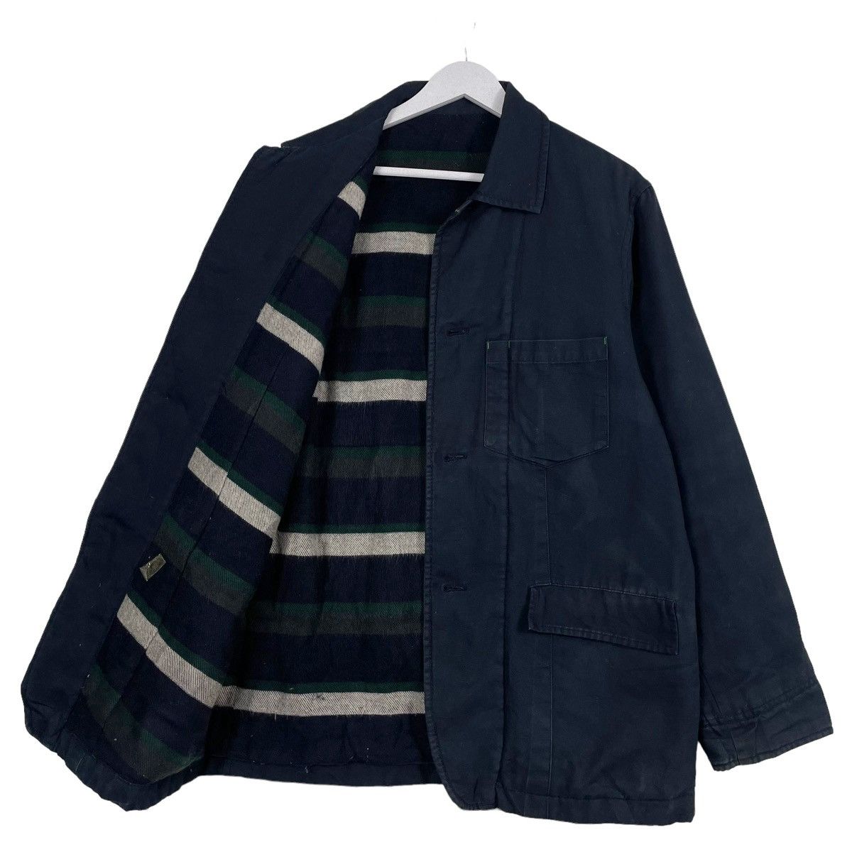 Indigo × Japanese Brand 💥WESTWIN WORKER CHORE INDIGO VINTAGE JACKET Size US XL / EU 56 / 4 - 6 Thumbnail