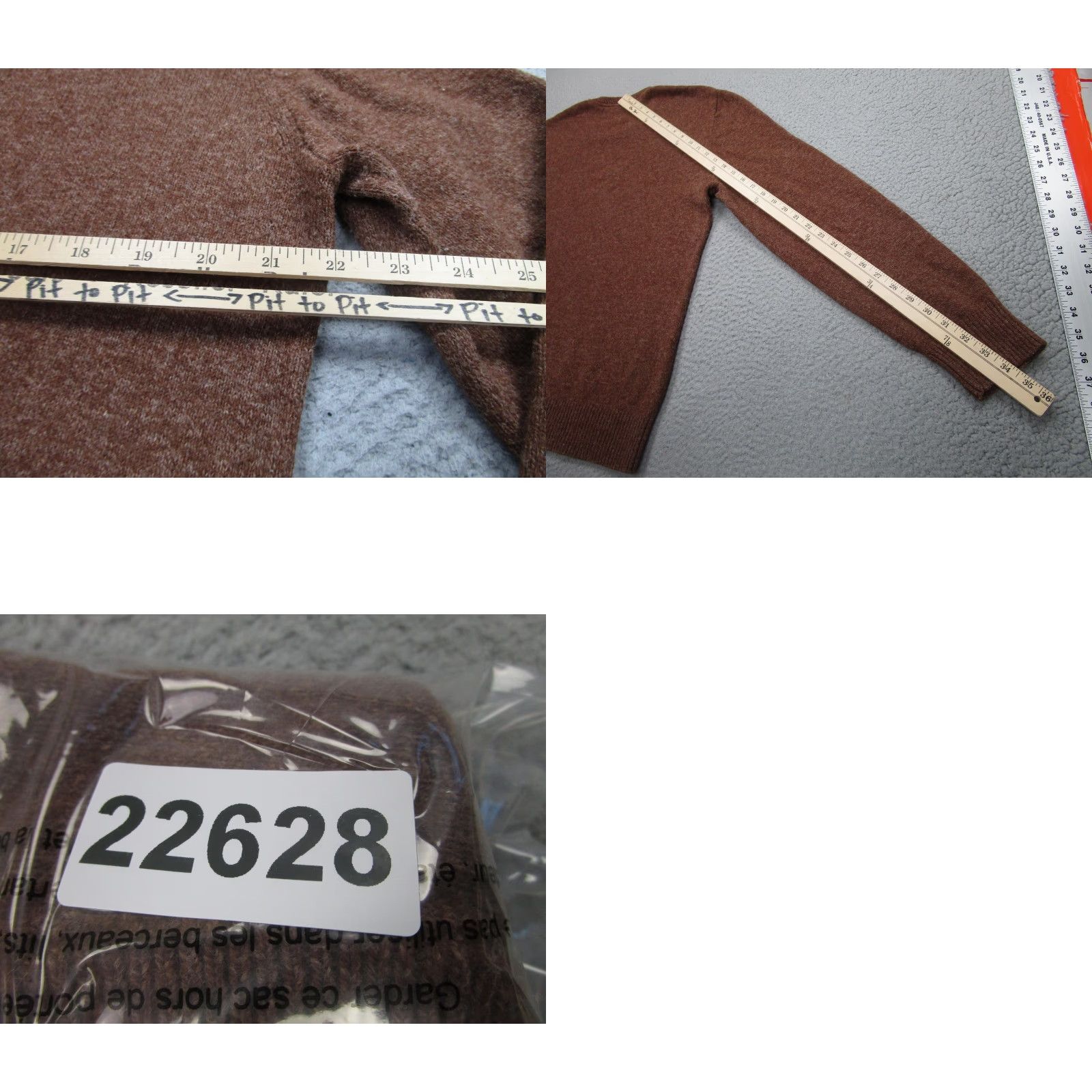 Gap Gap Mens Large Brown Merino Wool Blend Crewneck Knit Pullover Sweater Size US L / EU 52-54 / 3 - 8 Thumbnail