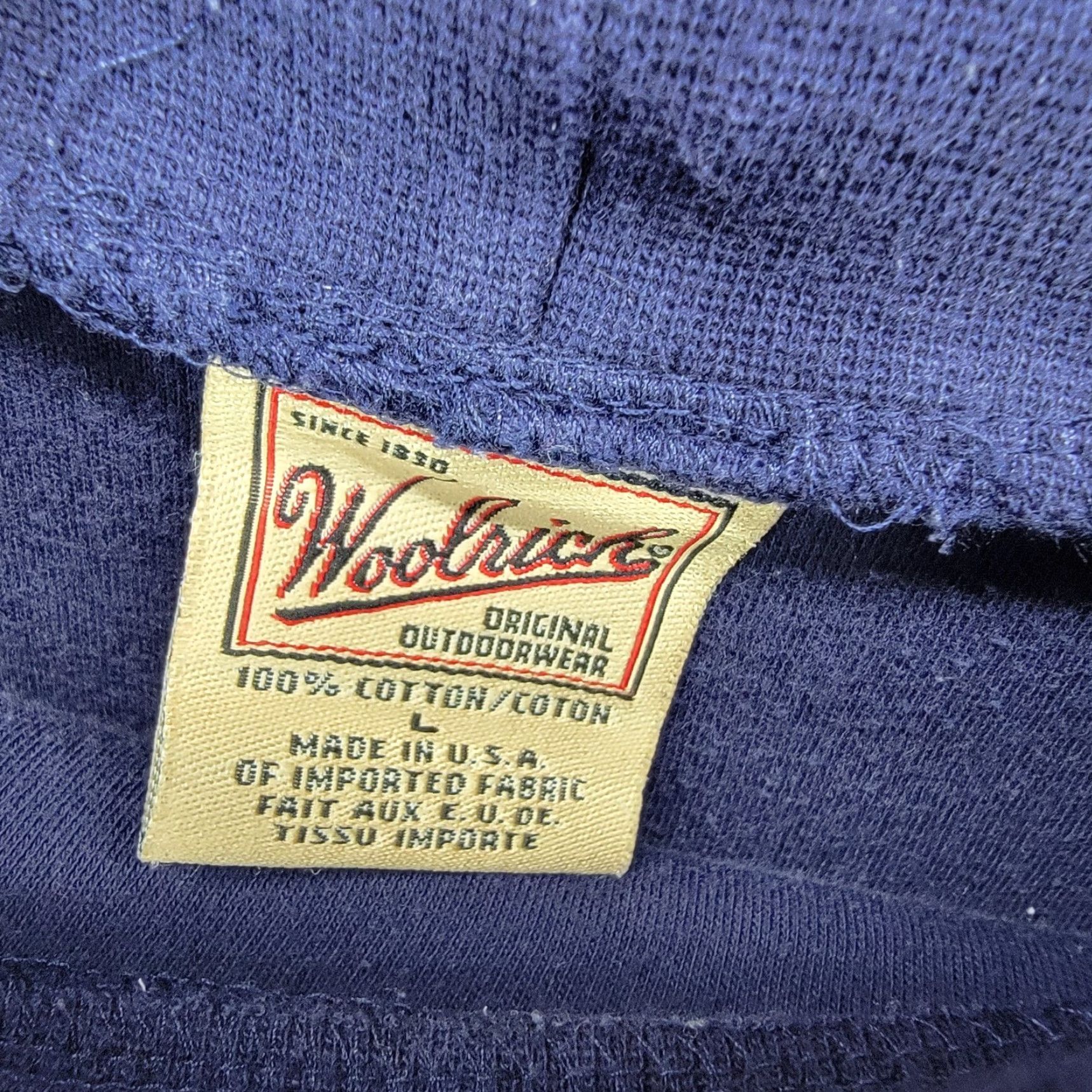 Vintage Woolrich Shirt Mens Turtleneck Blue Large Long Sleeve Vintage Made In USA Size US L / EU 52-54 / 3 - 2 Thumbnail