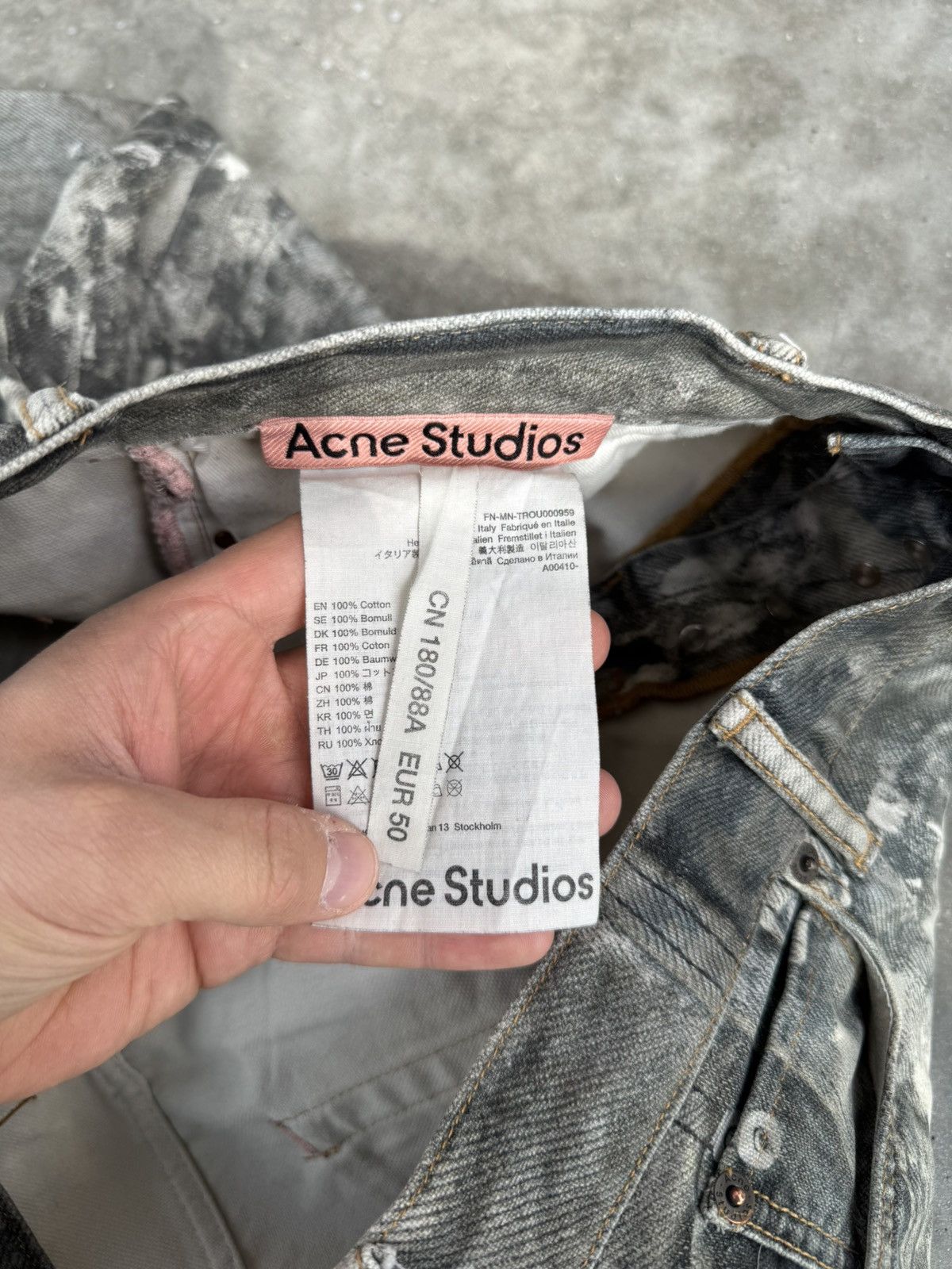 Acne Studios Acne Studios 1981 Cold Gray Denim Designer Pants streetwear Size US 34 / EU 50 - 5 Thumbnail