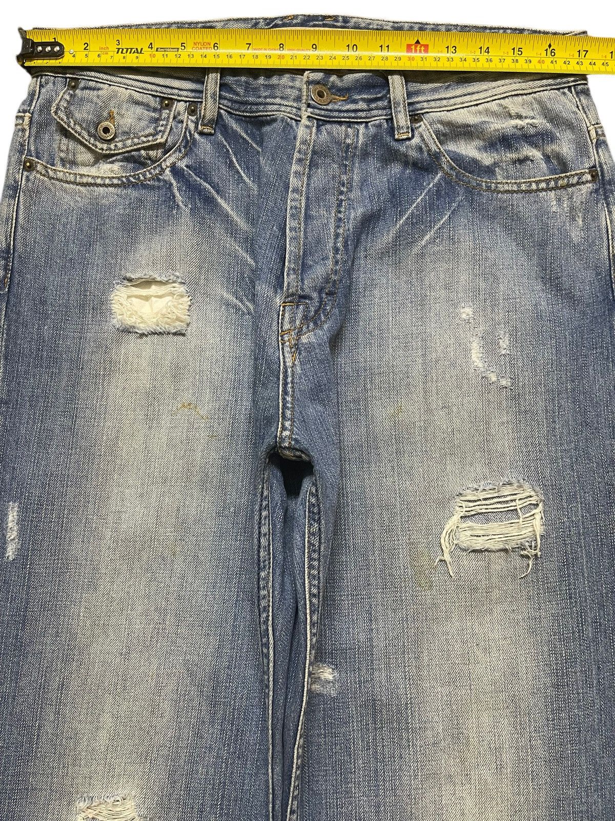 Dolce & Gabbana Vintage Dolce & Gabbana Blue Faded Wash Distressed Baggy Size US 34 / EU 50 - 13 Thumbnail