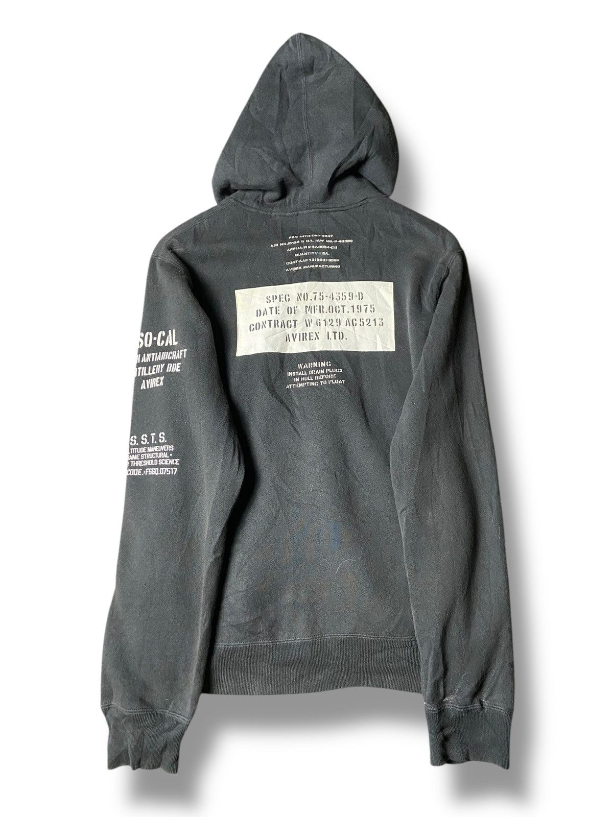 Avirex Avirex Flight Surgeon Zip Up Hoodie Jacket (170) Size US M / EU 48-50 / 2 - 4 Thumbnail